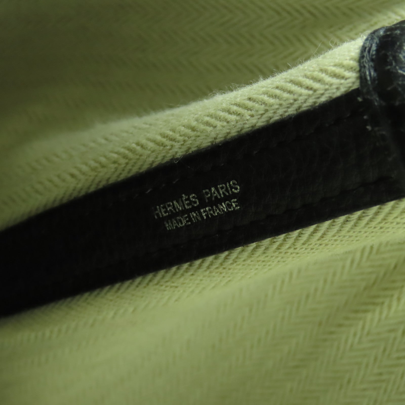 HERMES Negonda皮革Garden Party PM銀扣手挽袋Noir黑色