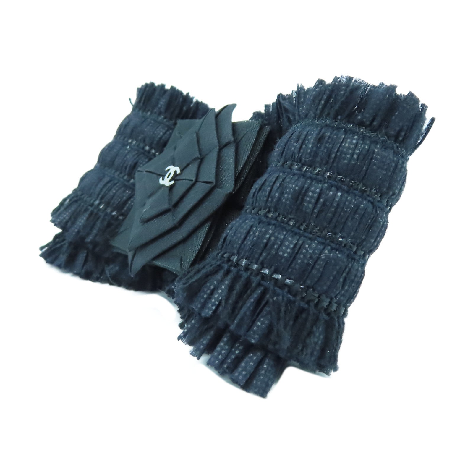 CHANEL 布料Brooch胸針黑色