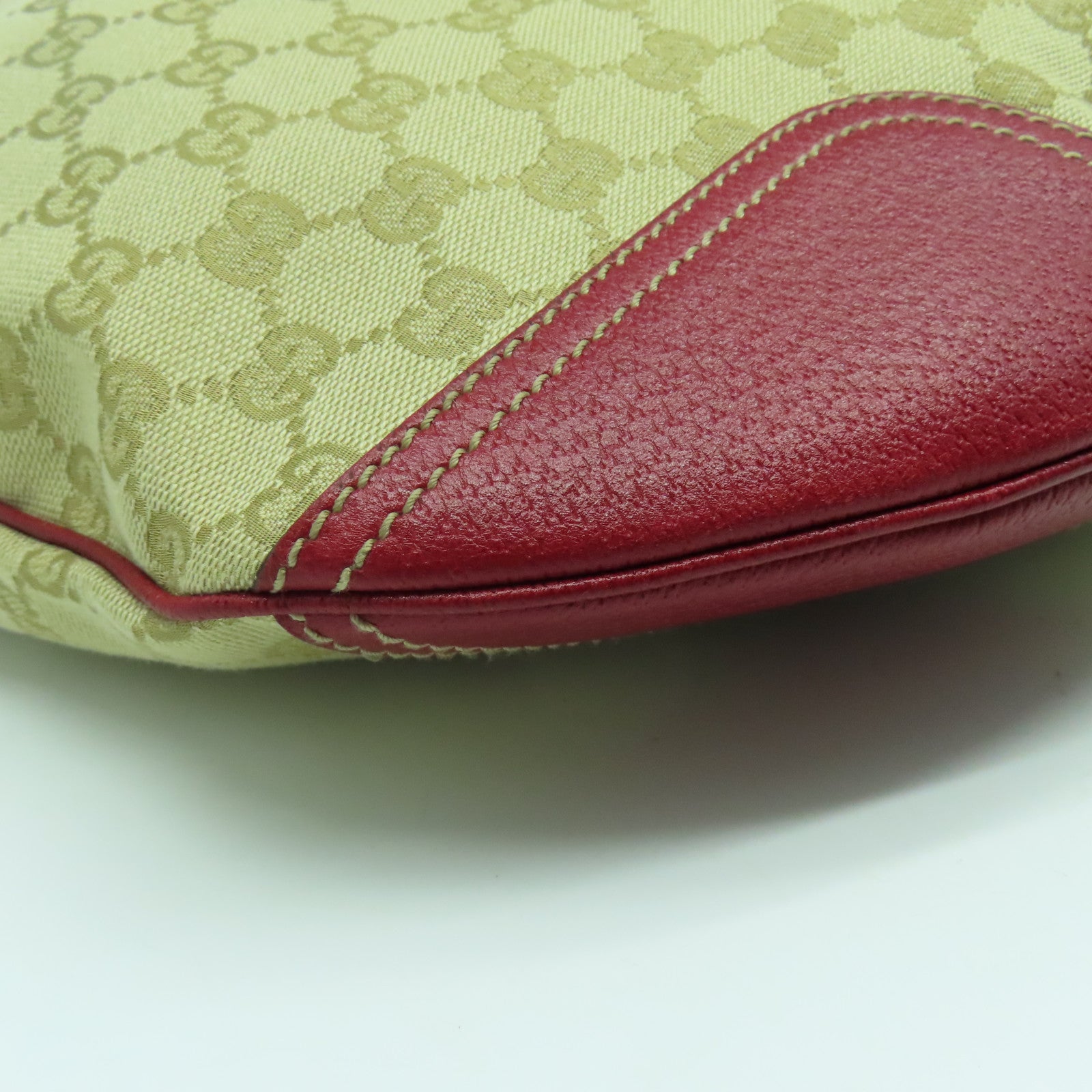 GUCCI GG帆布Princy Hobo Bag金扣肩背袋紅色/啡色