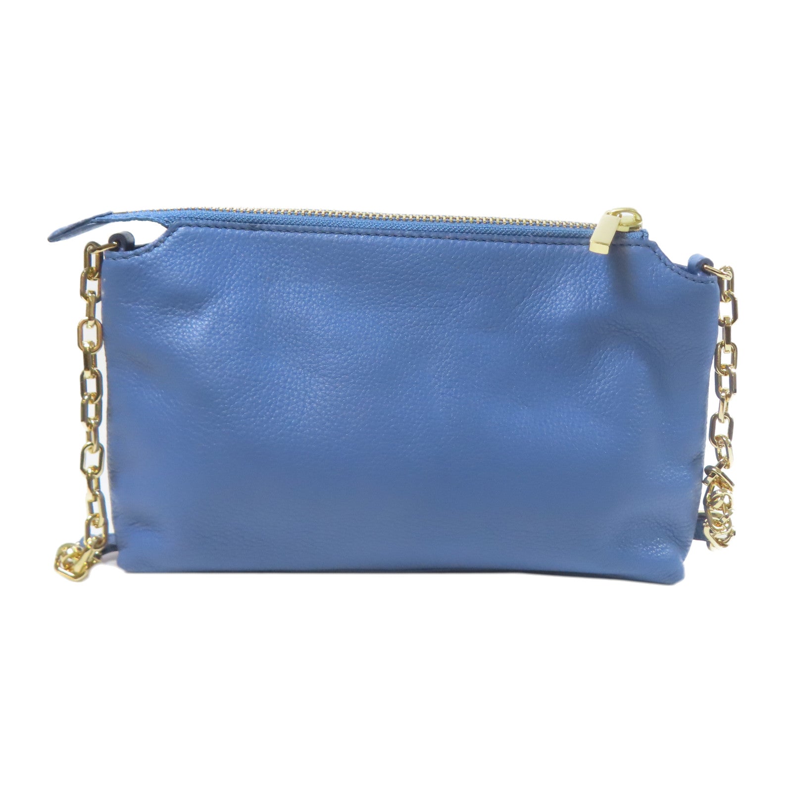 Tory Burch 牛皮皮革Shoulder Bag金扣肩背袋藍色