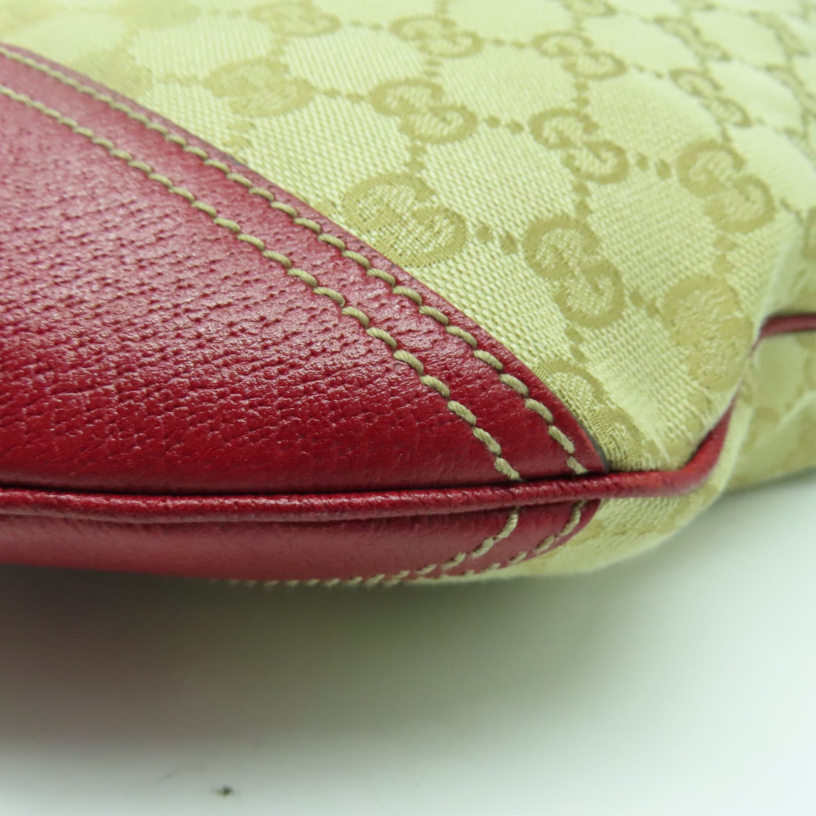 GUCCI GG帆布Princy Hobo Bag金扣肩背袋紅色/啡色
