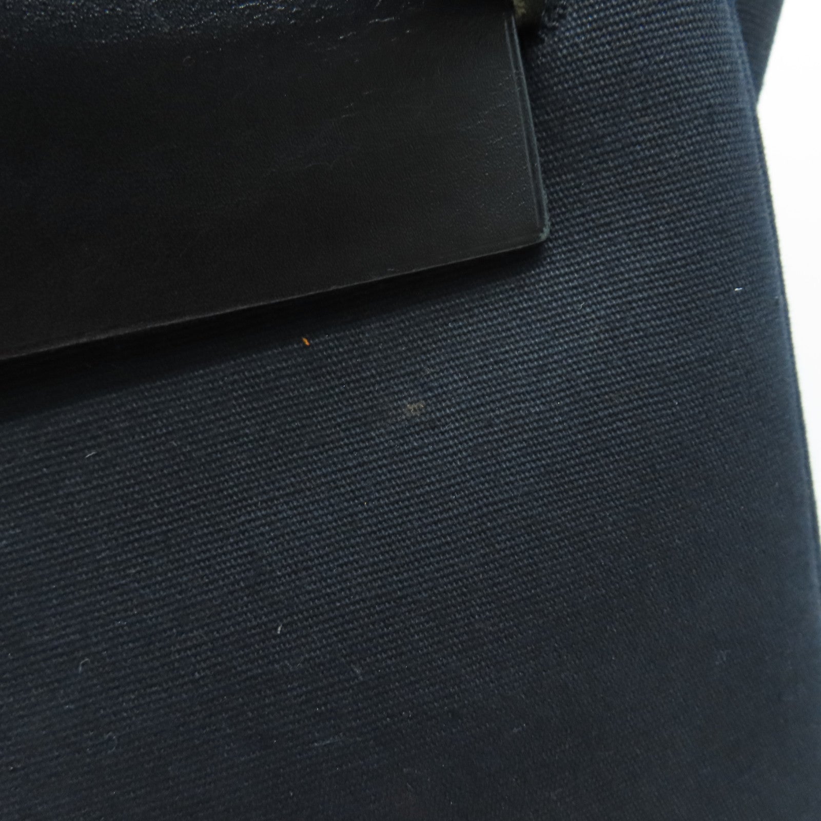 HERMES 帆布Herbag MM銀扣手挽肩背兩用袋黑色