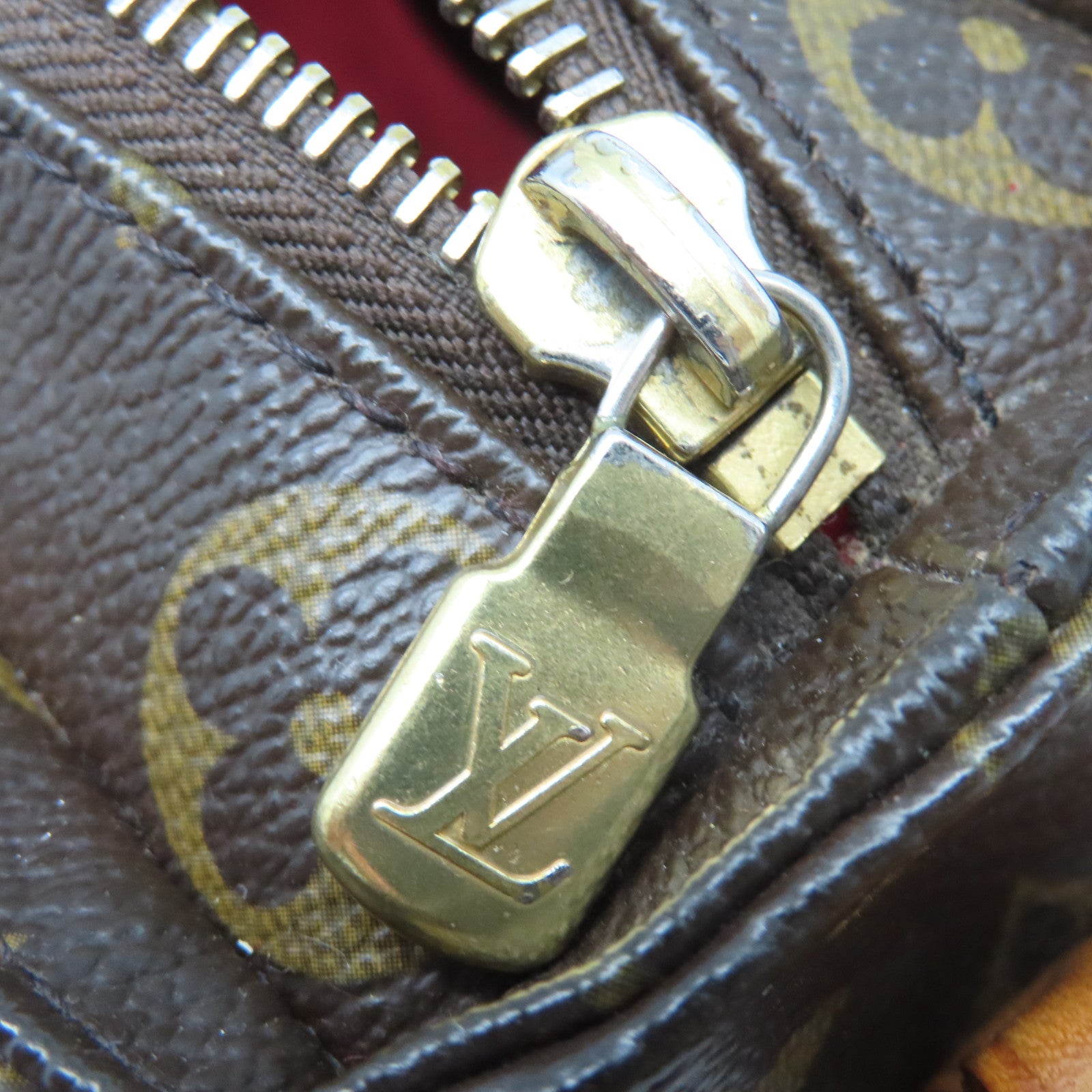 LOUIS VUITTON Monogram Viva Cite MM金扣肩背袋棕色