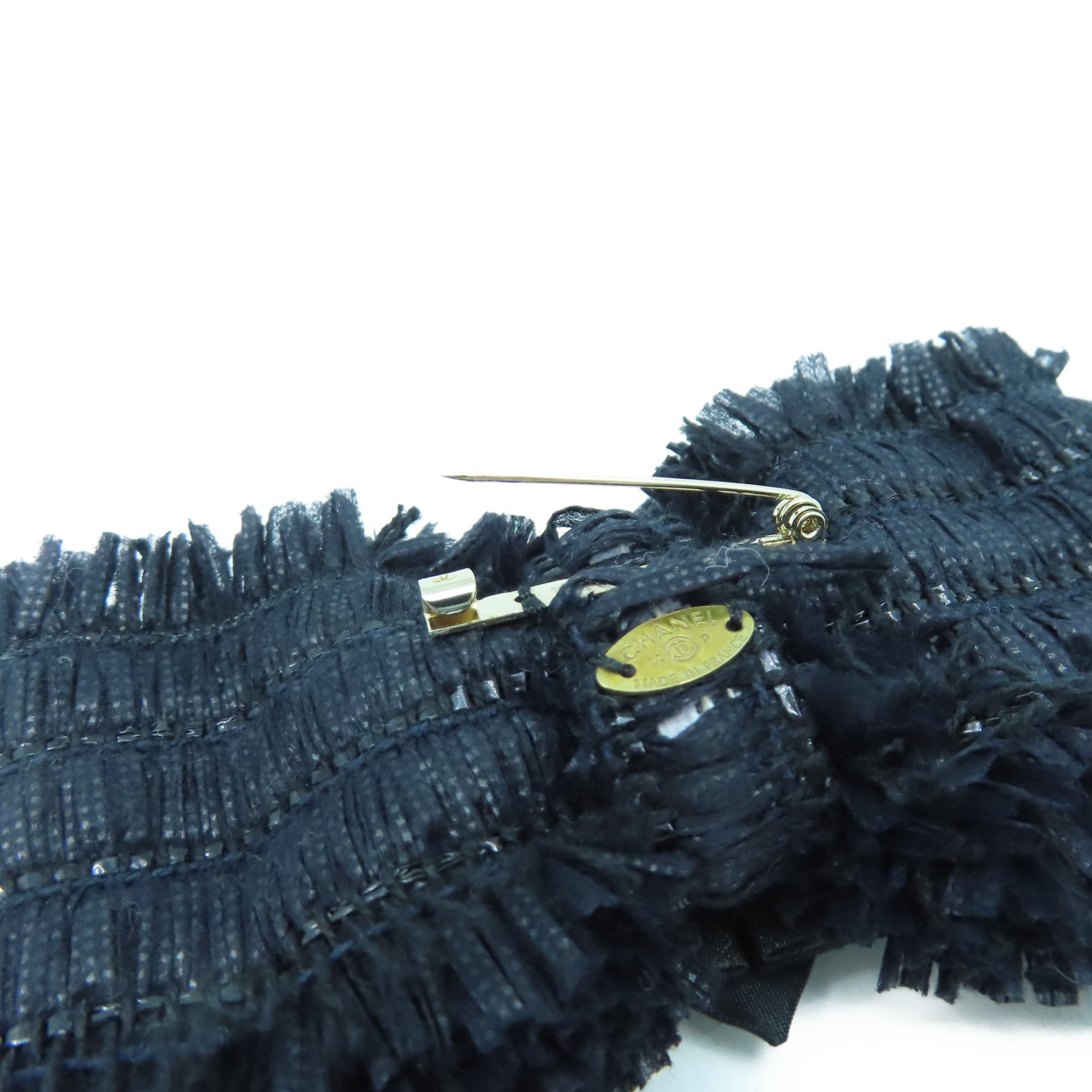 CHANEL 布料Brooch胸針黑色