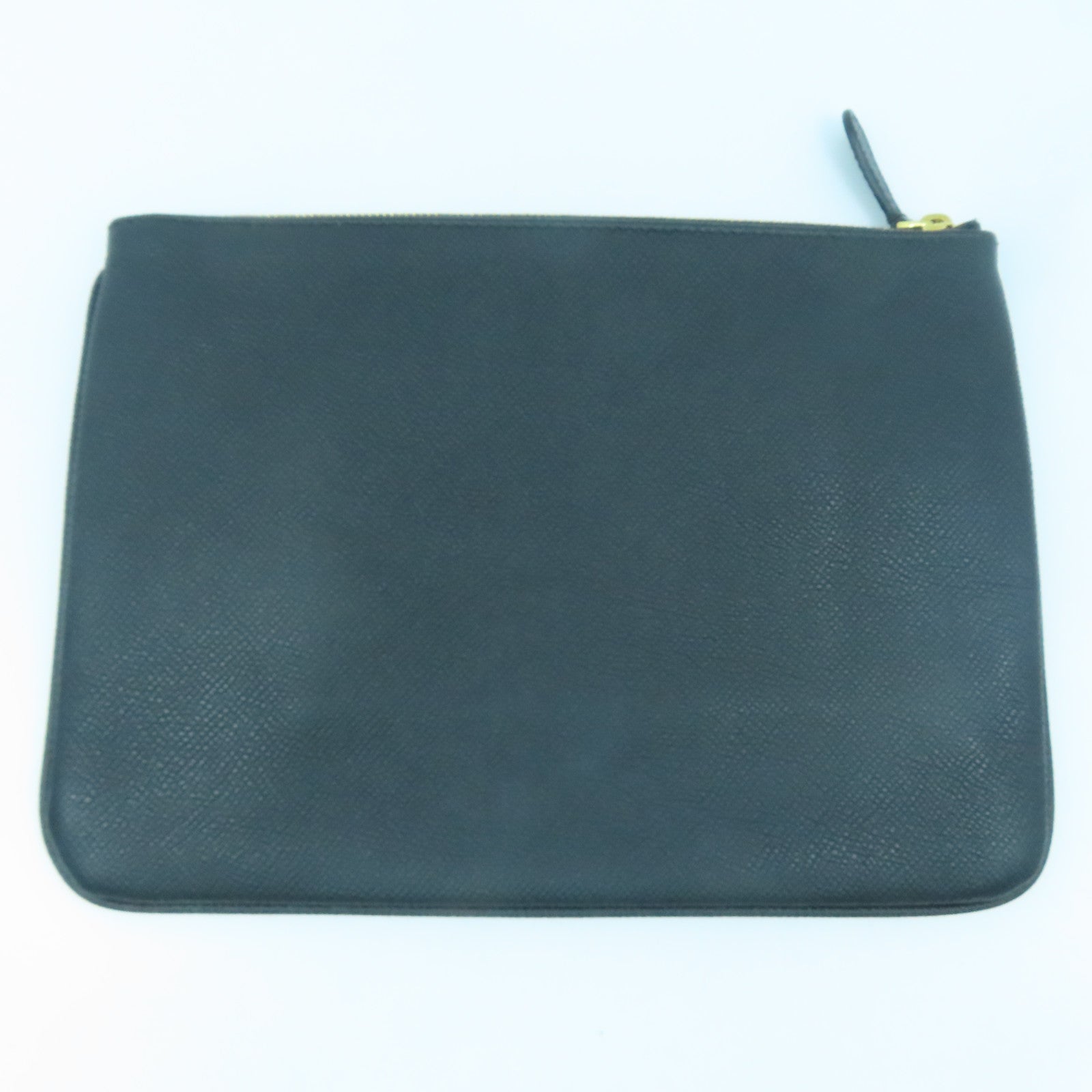 BALENCIAGA 牛皮皮革Pouch金扣手拿包黑色