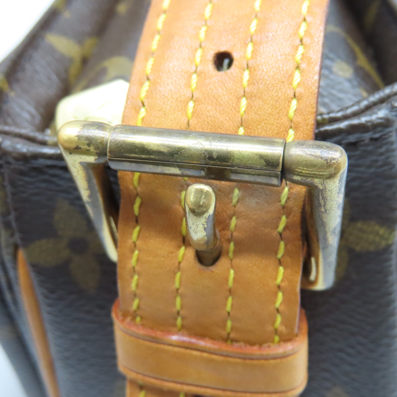 LOUIS VUITTON Monogram Viva Cite MM金扣肩背袋棕色