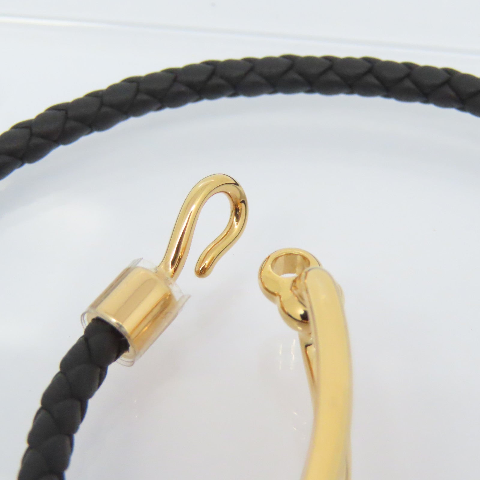 HERMES Swift皮革Roulis Double Tour金扣手鏈Gold啡色