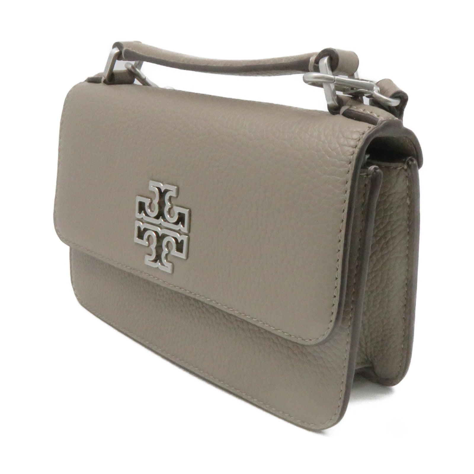 Tory Burch 牛皮皮革2Way Shoulder Bag手挽肩背两用袋灰色