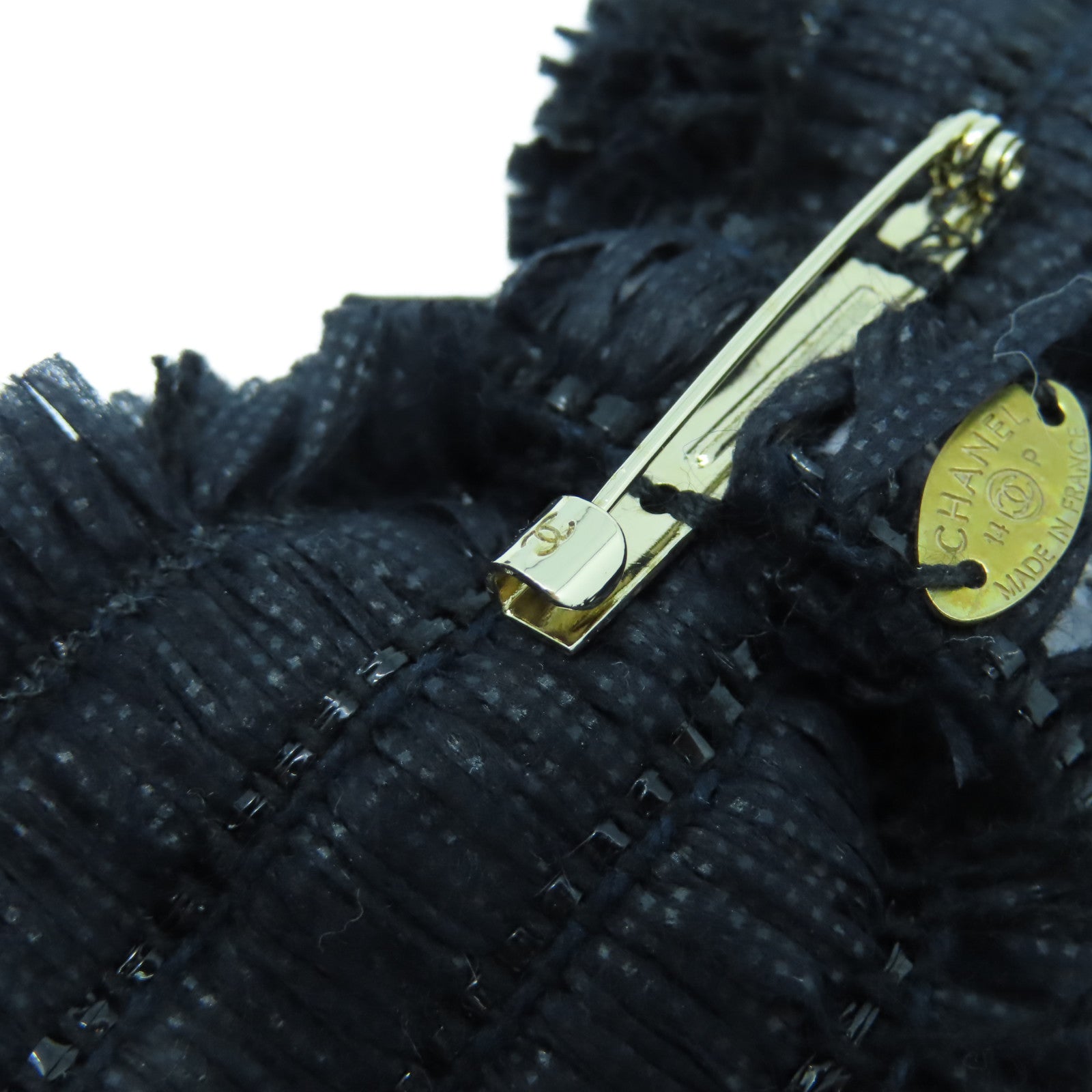 CHANEL 布料Brooch胸針黑色