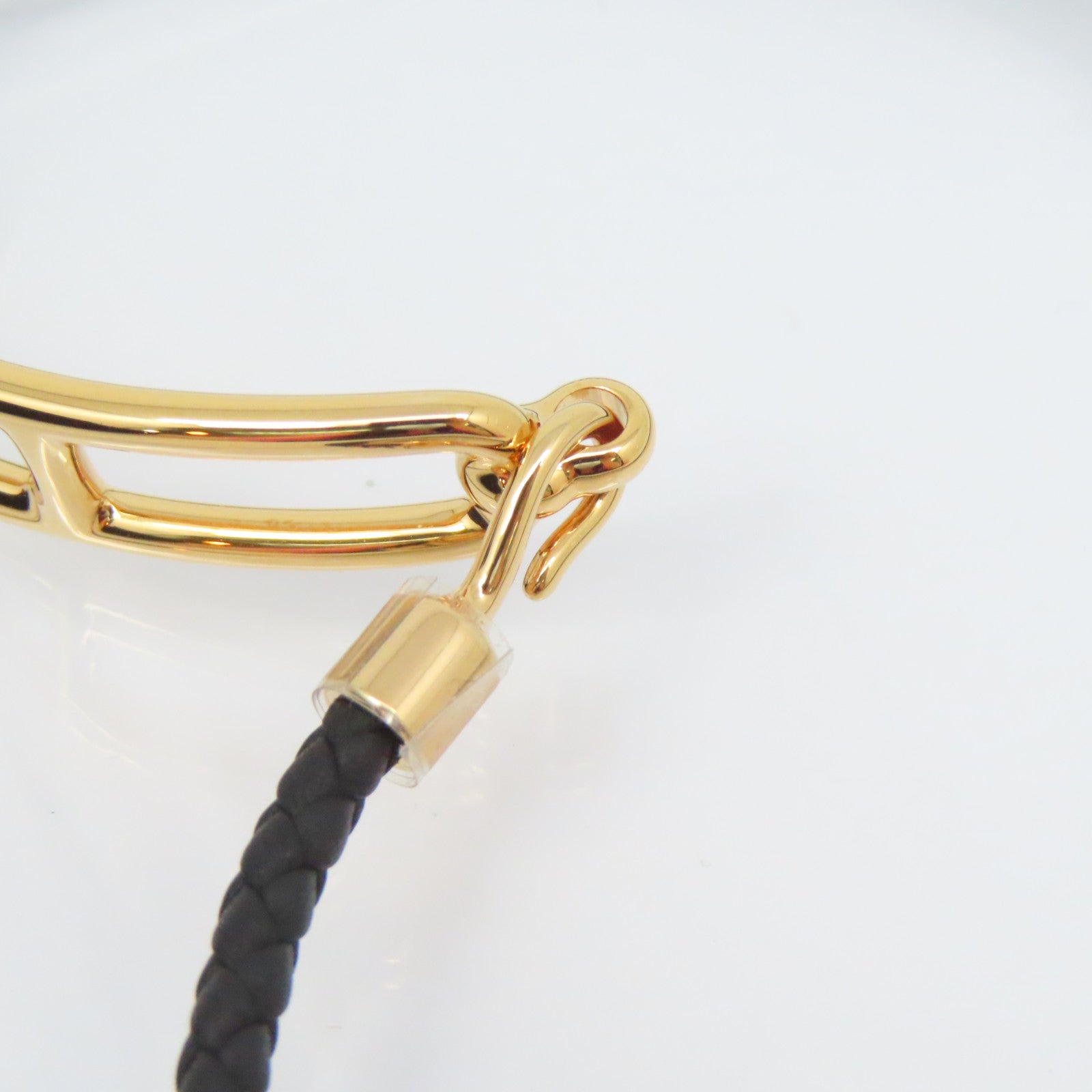 HERMES Swift皮革Roulis Double Tour金扣手鏈Gold啡色
