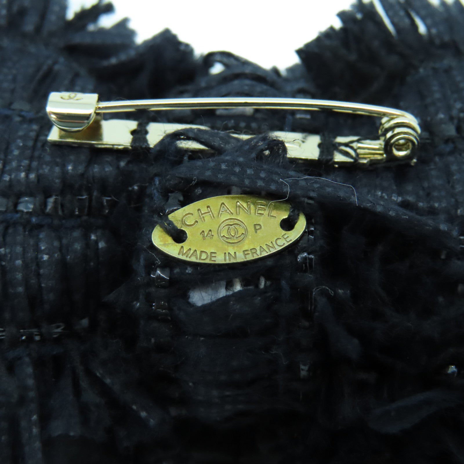 CHANEL 布料Brooch胸針黑色