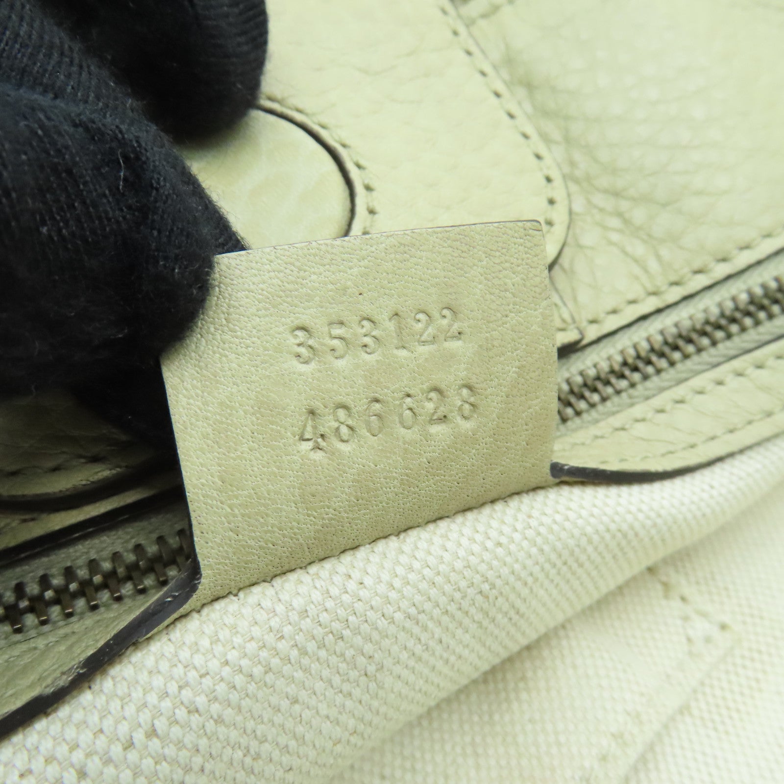 GUCCI canvas Tote Bag gold buckle handle bag brown