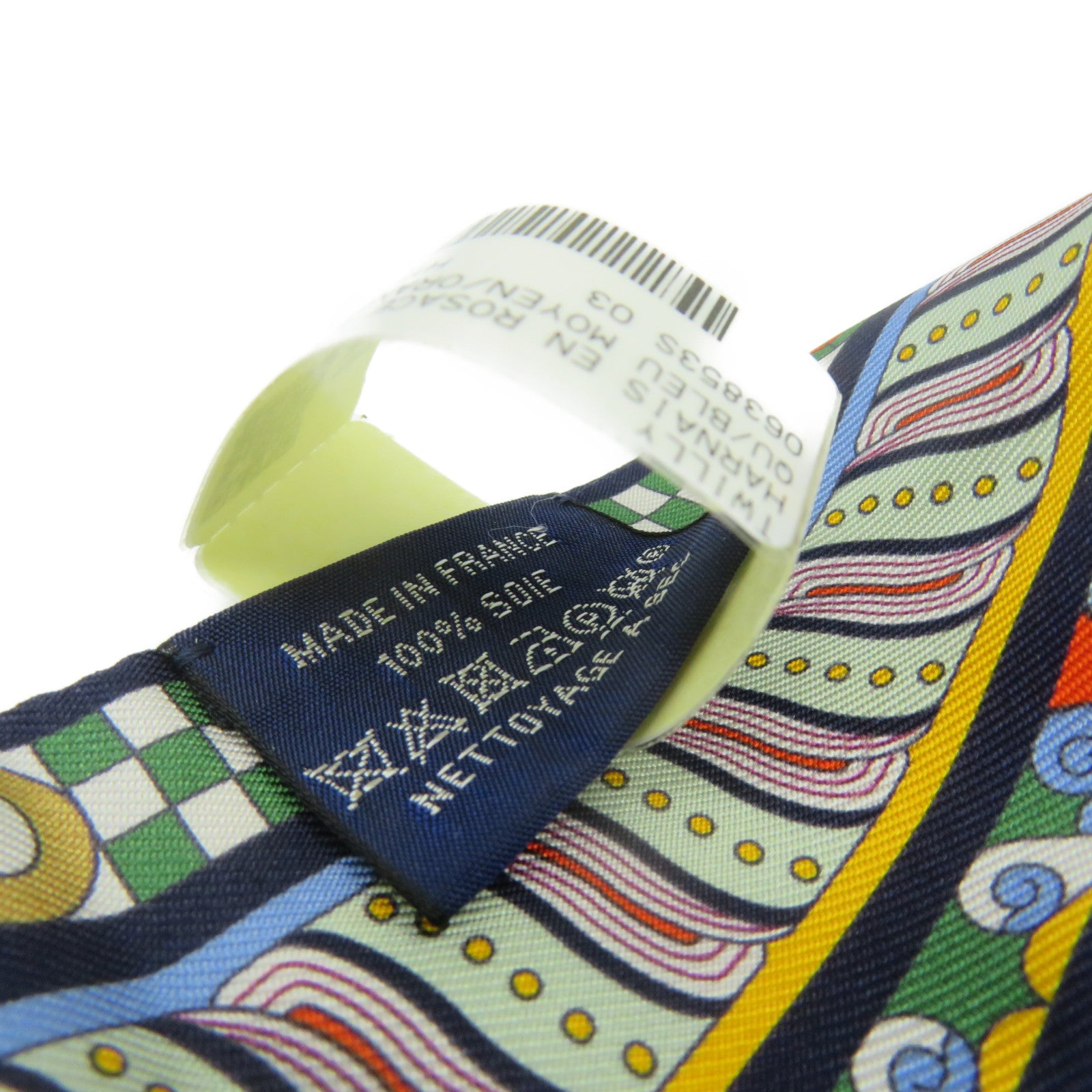 HERMES Silk Twilly Scarf Blue/Color