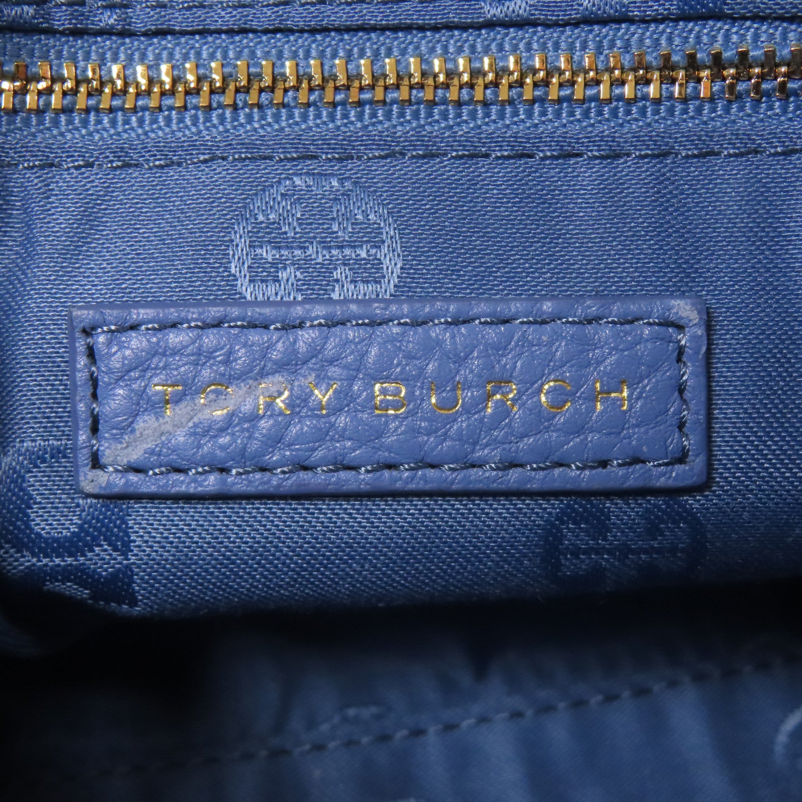 Tory Burch 牛皮皮革Shoulder Bag金扣肩背袋藍色