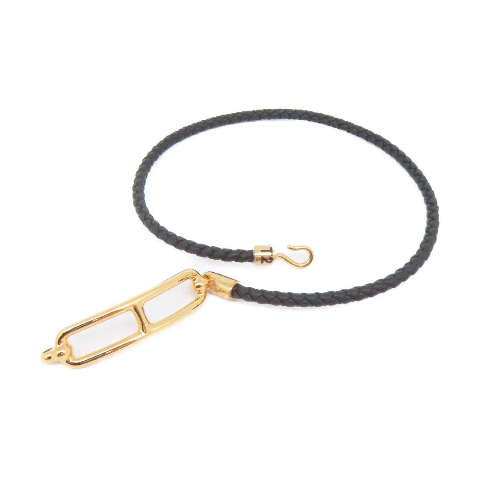 HERMES Swift皮革Roulis Double Tour金扣手鏈Gold啡色