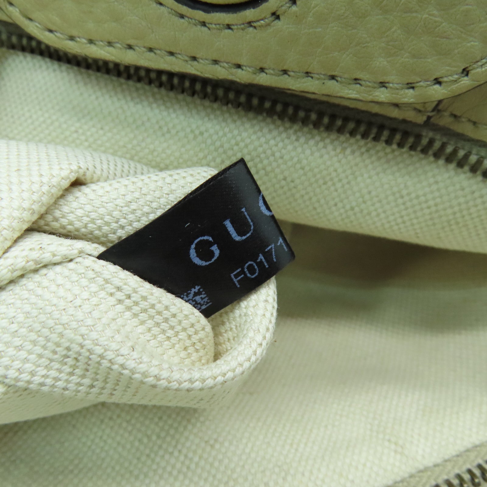 GUCCI canvas Tote Bag gold buckle handle bag brown