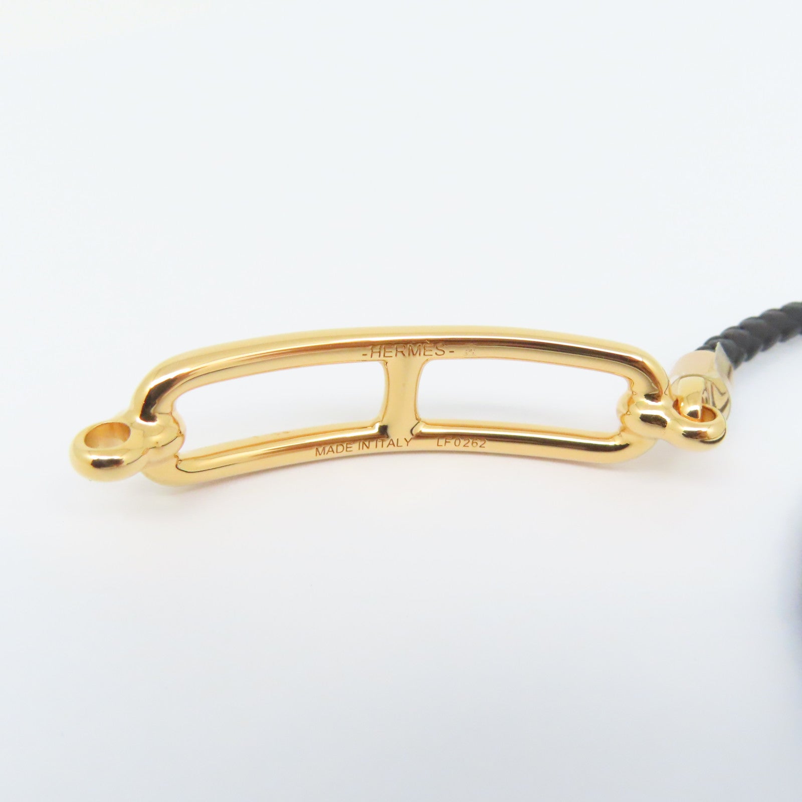 HERMES Swift皮革Roulis Double Tour金扣手鏈Gold啡色