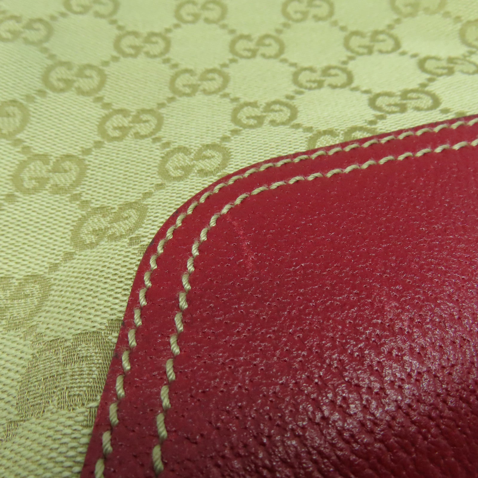 GUCCI GG帆布Princy Hobo Bag金扣肩背袋紅色/啡色