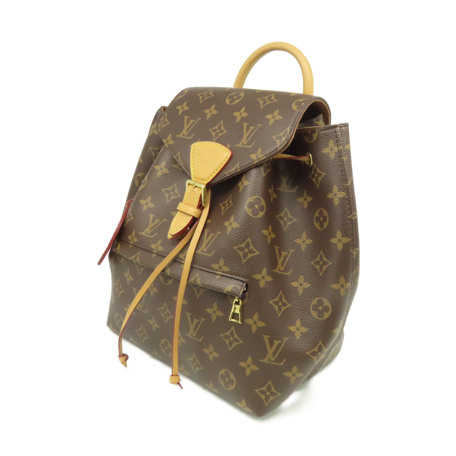 LOUIS VUITTON Monogram Moutsouris PM Backpack金扣背包啡色