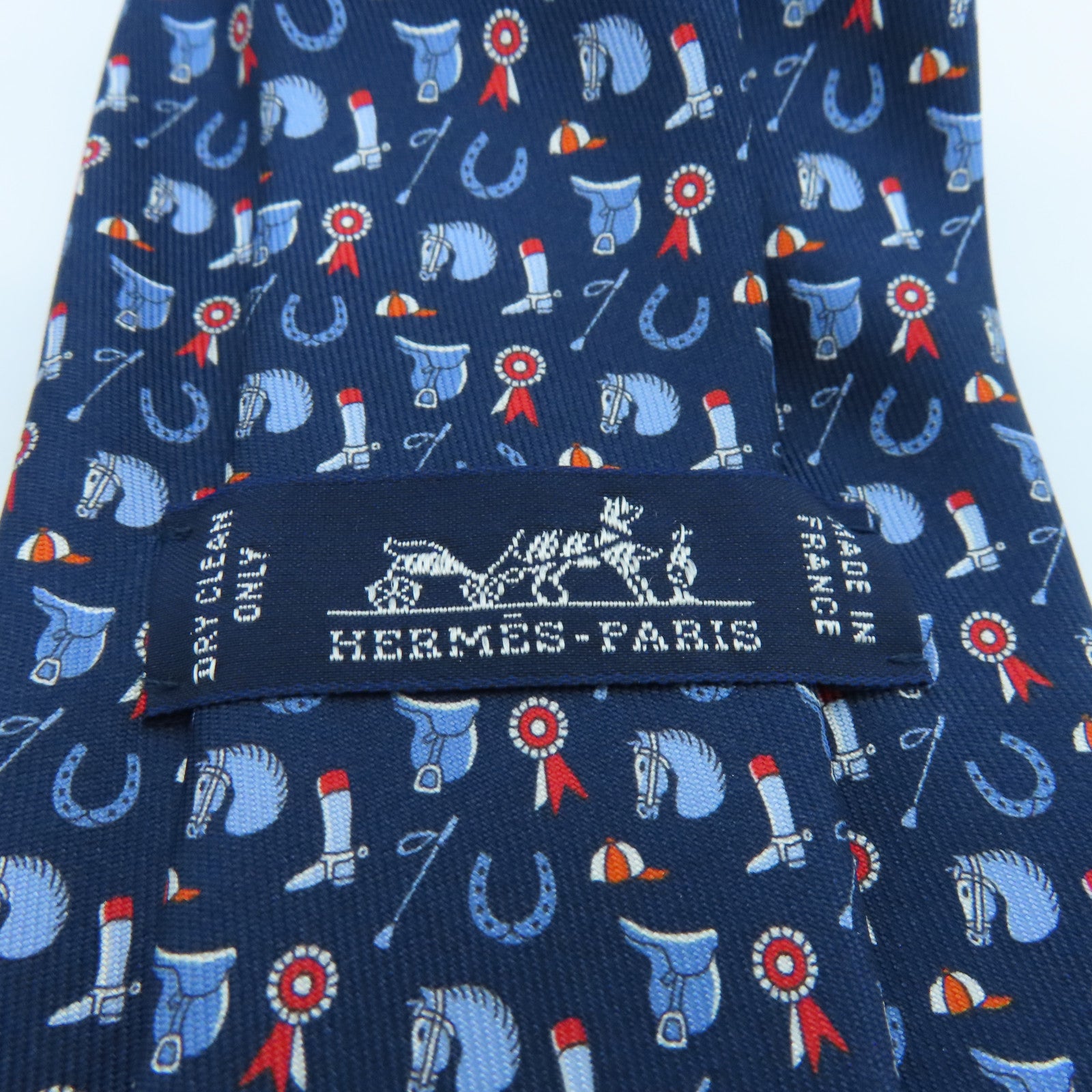 HERMES 丝质Tie领带蓝色