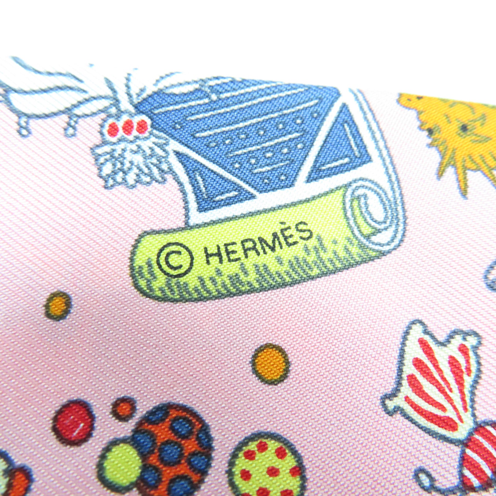 HERMES 丝质Twilly丝巾粉红色/彩色
