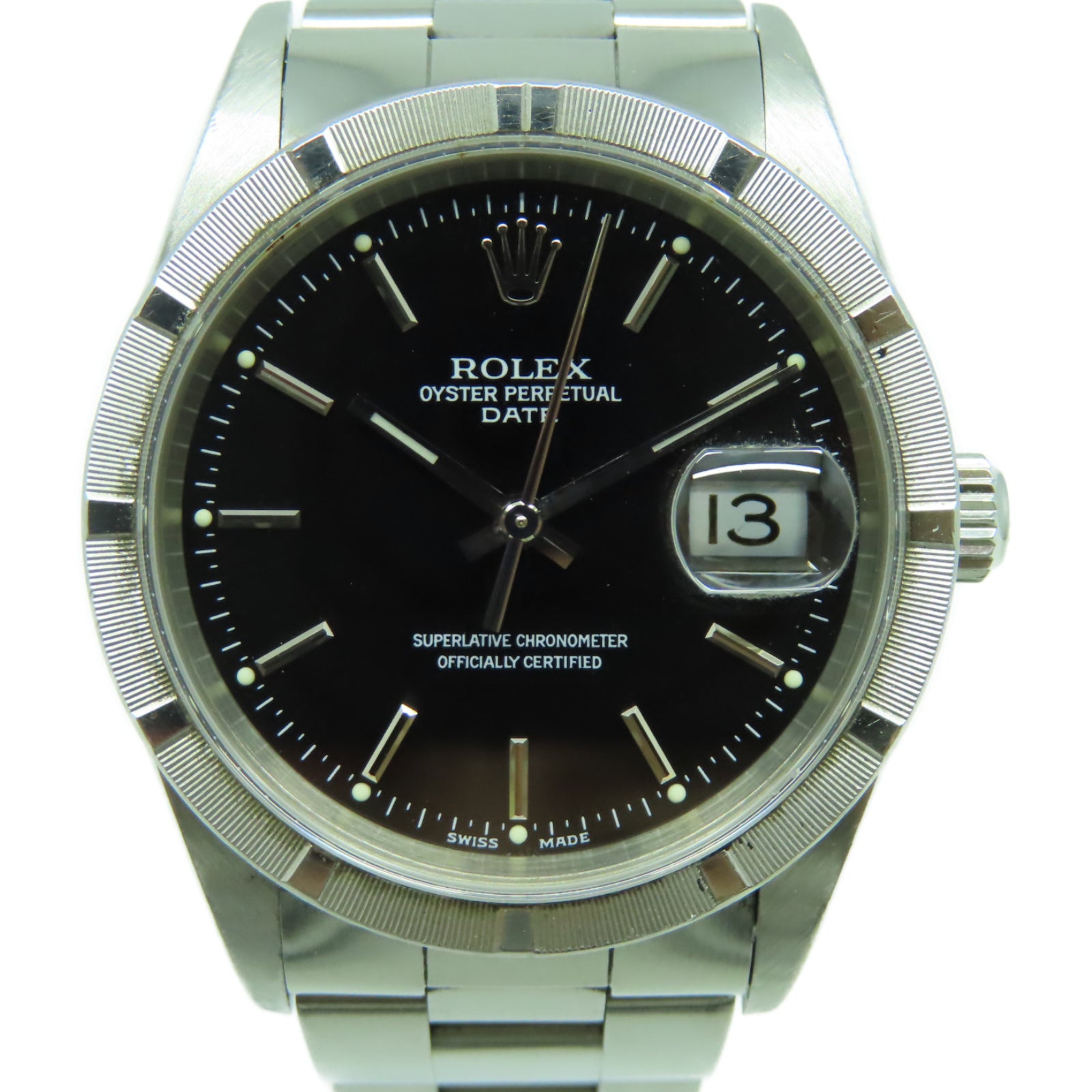 ROLEX Oyster Perpetual不鏽鋼手錶自動機芯黑色