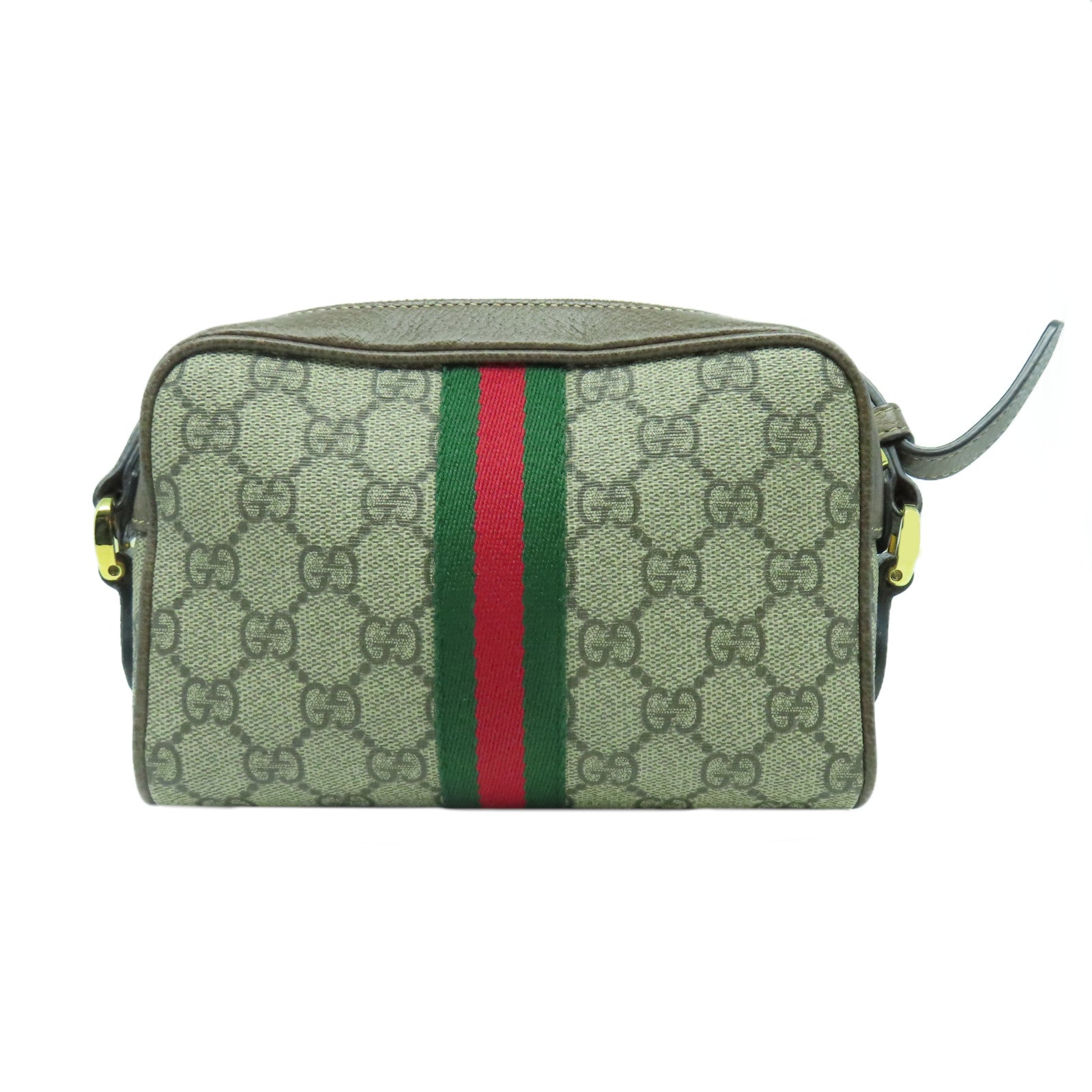 GUCCI 塗層帆布Ophidia GG Supreme金扣肩背袋啡色
