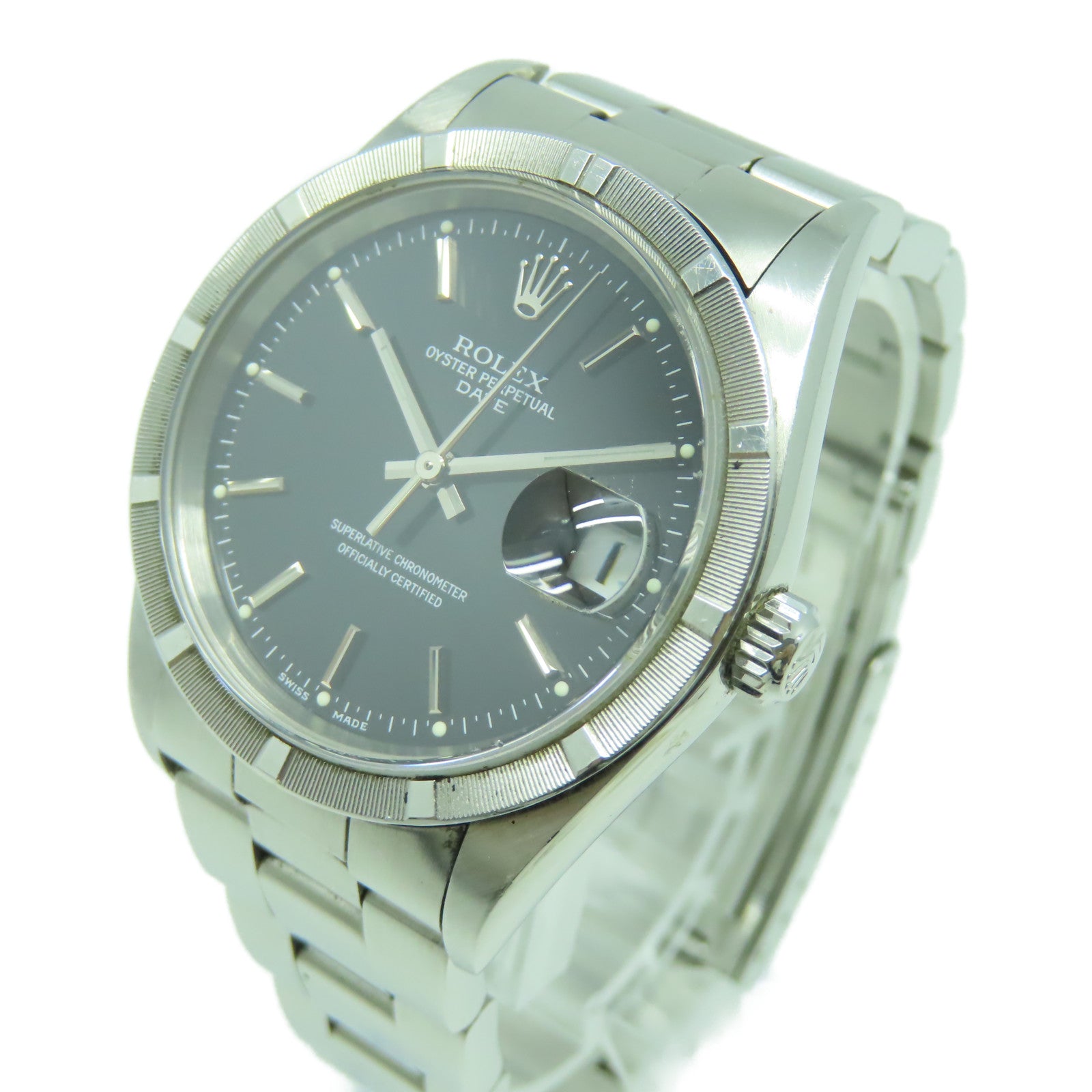 ROLEX Oyster Perpetual不鏽鋼手錶自動機芯黑色