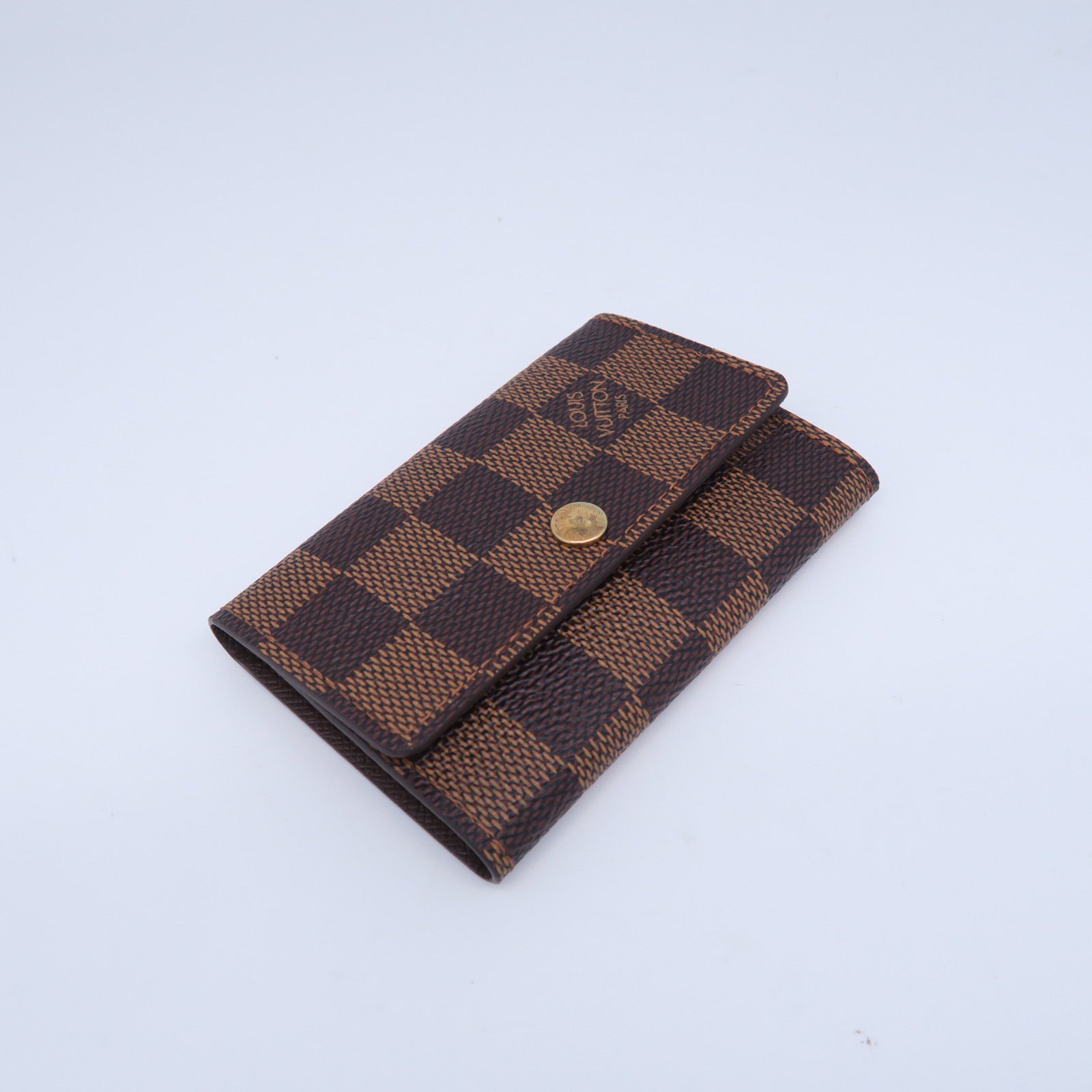 LOUIS VUITTON Damier Key Holder金扣锁匙包棕色