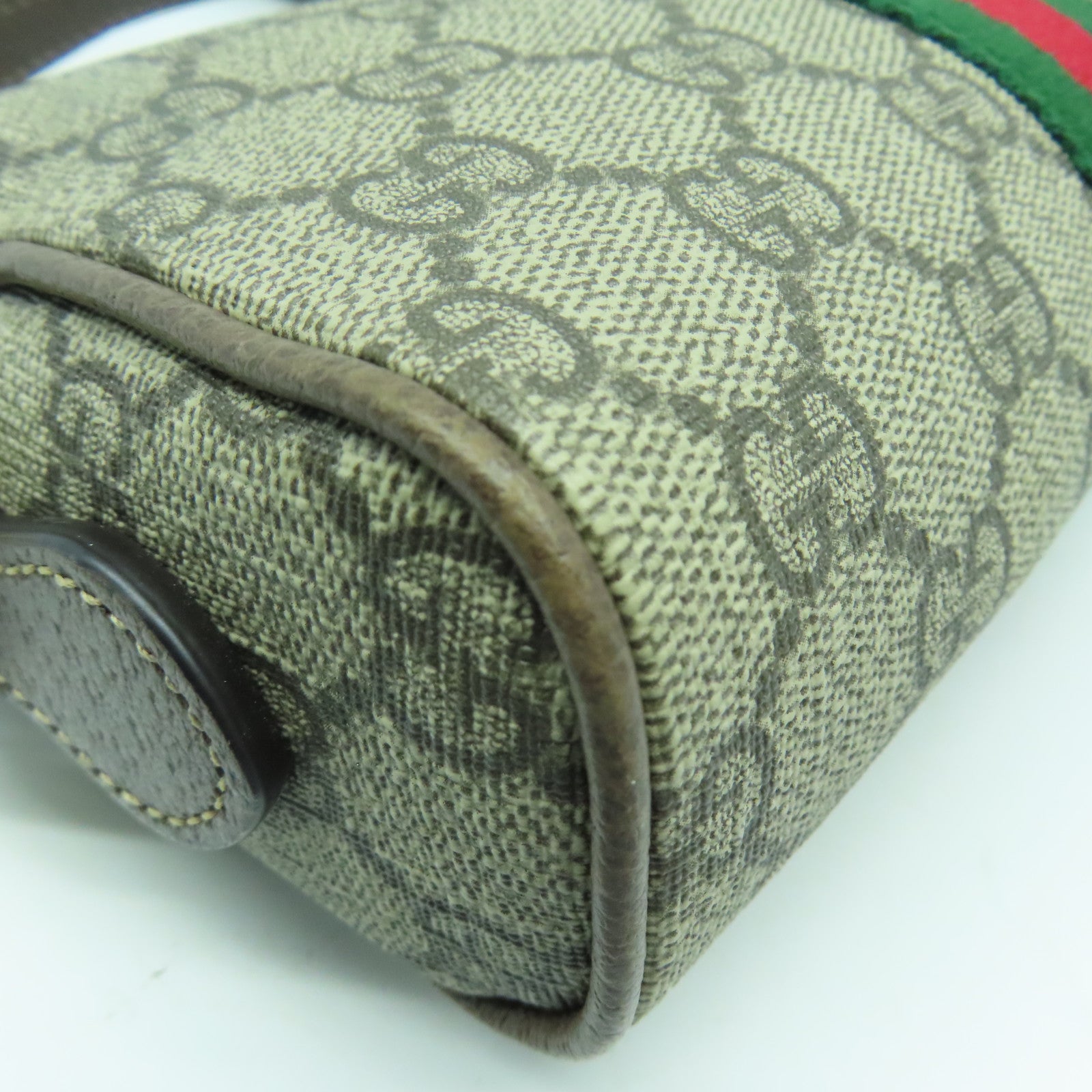 GUCCI 塗層帆布Ophidia GG Supreme金扣肩背袋啡色