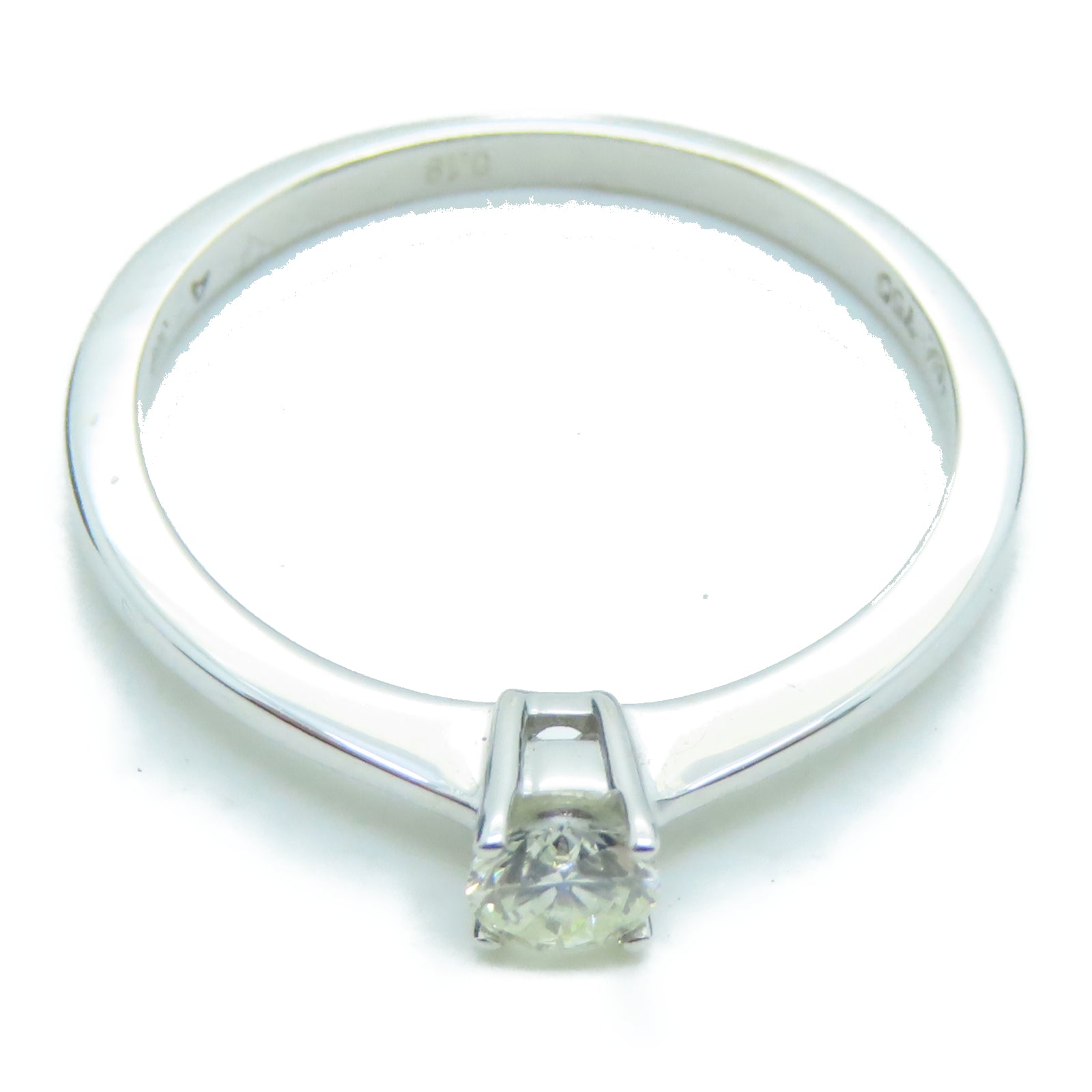 JEWELRY 18K白金Diamond Ring 0.19ct鑽石戒指US#6