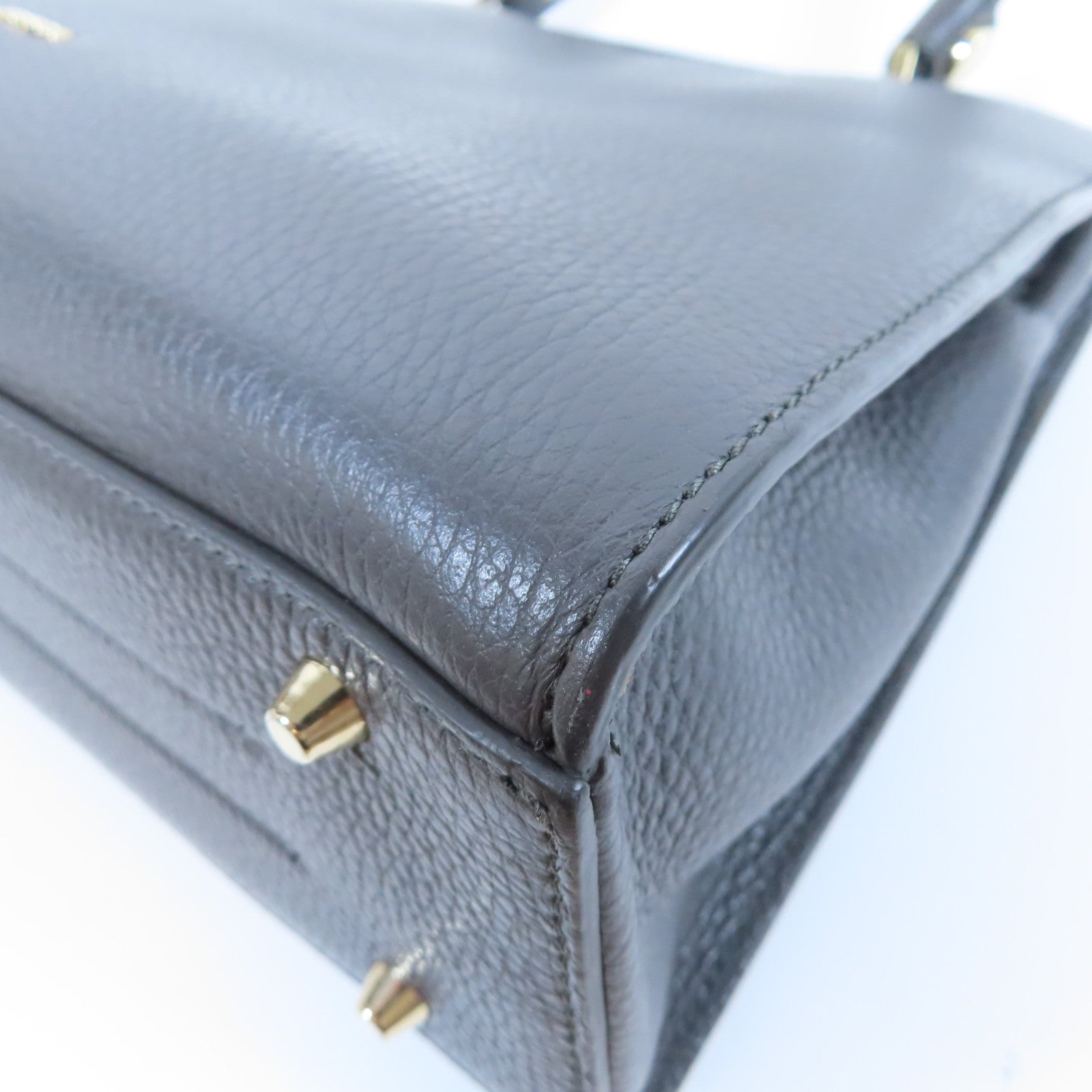 Furla 牛皮皮革2 Way Shoulder Bag金扣手挽肩背兩用袋灰色
