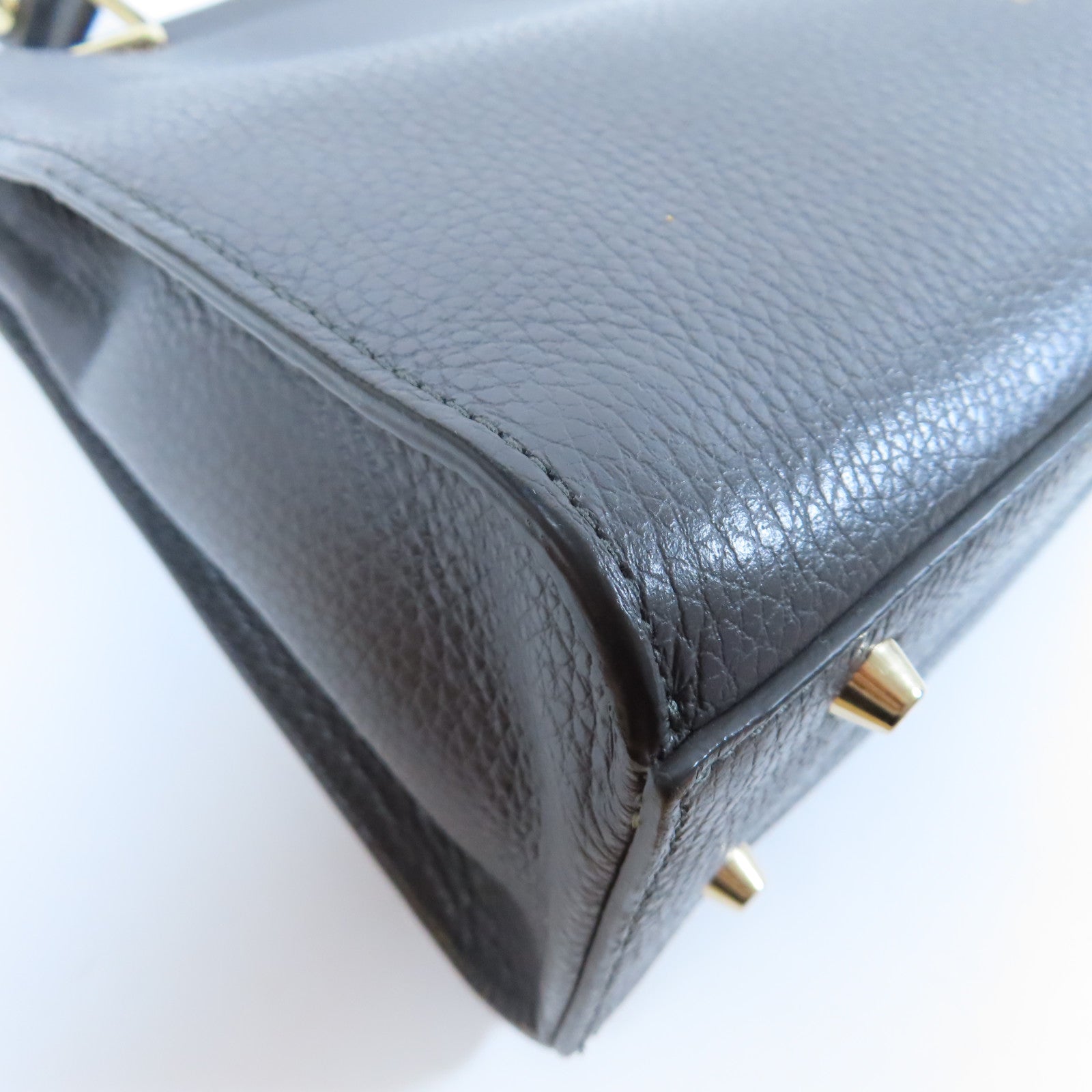 Furla 牛皮皮革2 Way Shoulder Bag金扣手挽肩背兩用袋灰色