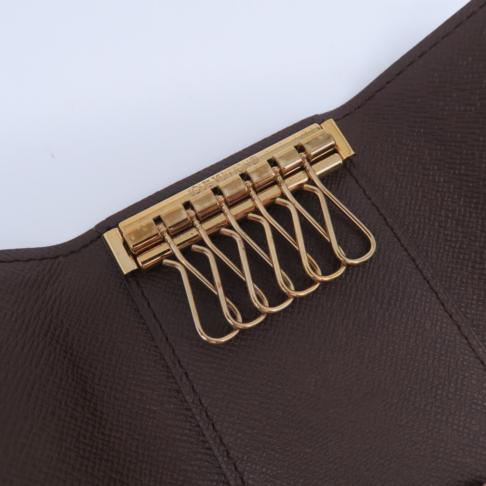 LOUIS VUITTON Damier Key Holder金扣锁匙包棕色
