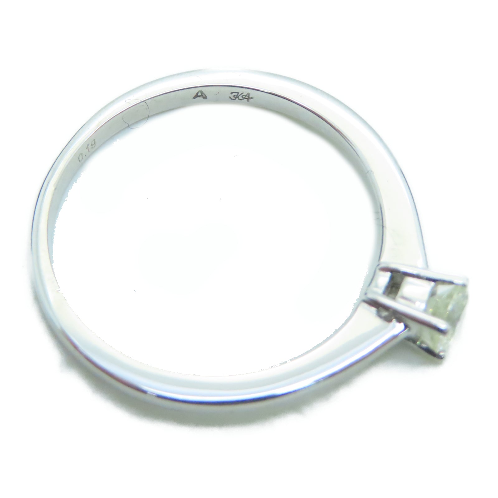 JEWELRY 18K白金Diamond Ring 0.19ct鑽石戒指US#6