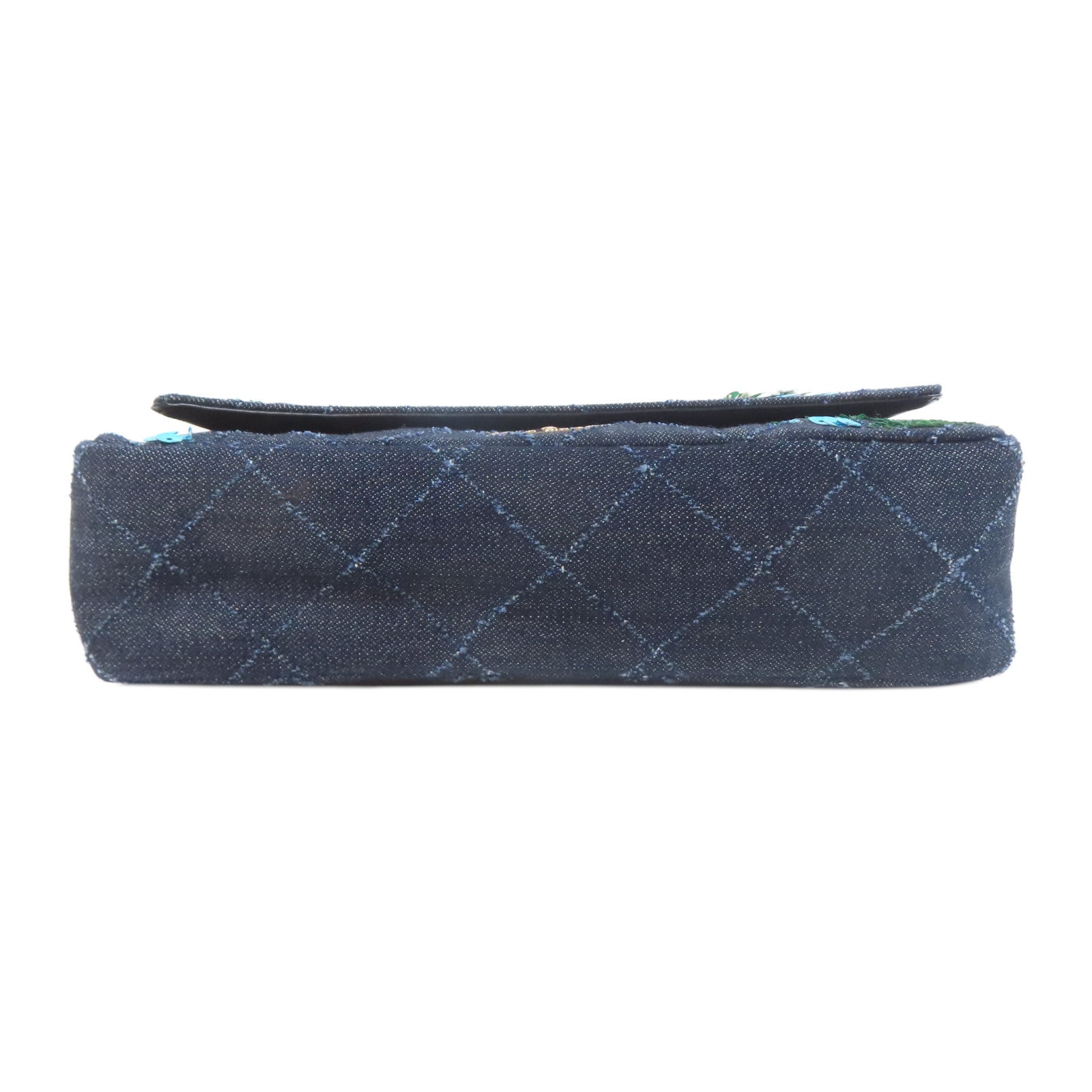 Kate Spade 帆布Shoulder Bag金扣鏈帶肩背袋深藍色
