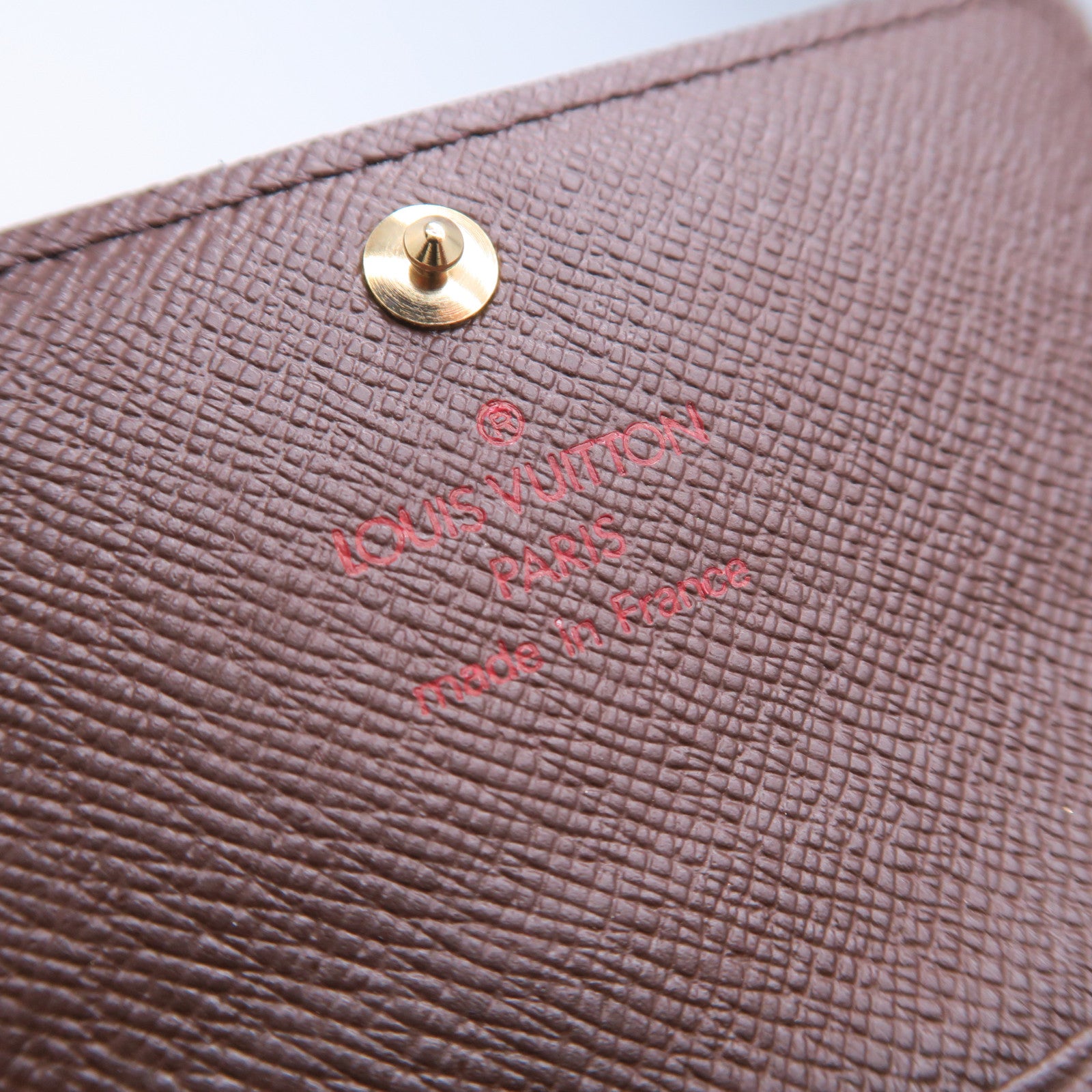 LOUIS VUITTON Damier Key Holder金扣锁匙包棕色