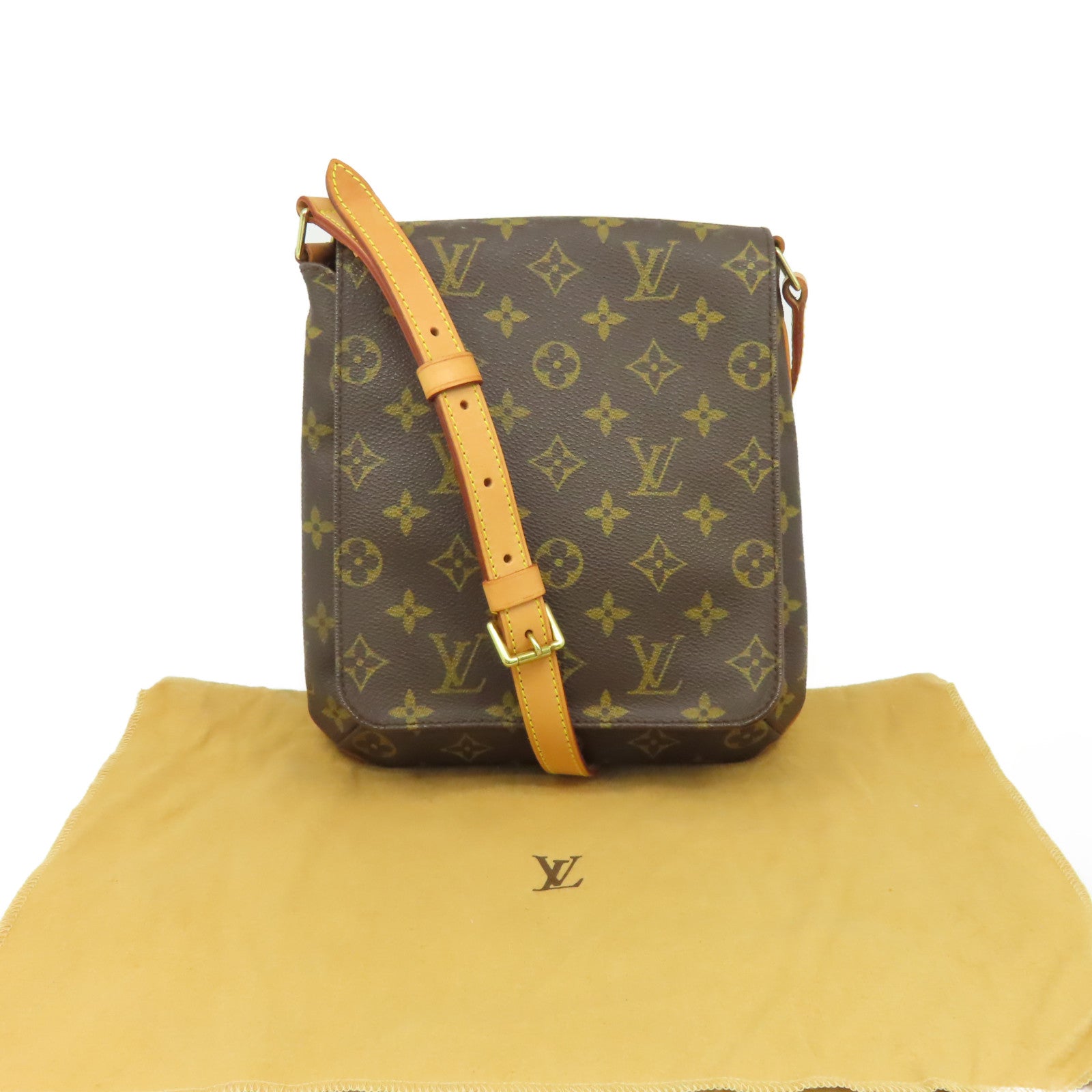 LOUIS VUITTON Monogram Musette Salsa Shoulder Bag金扣肩背袋啡色