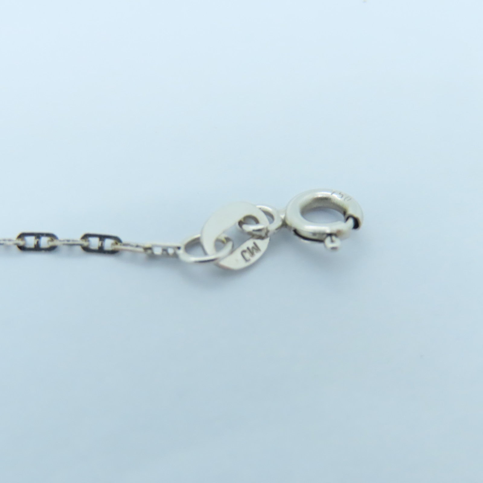 JEWELRY 18K White Gold Jade Necklace Green/Silver