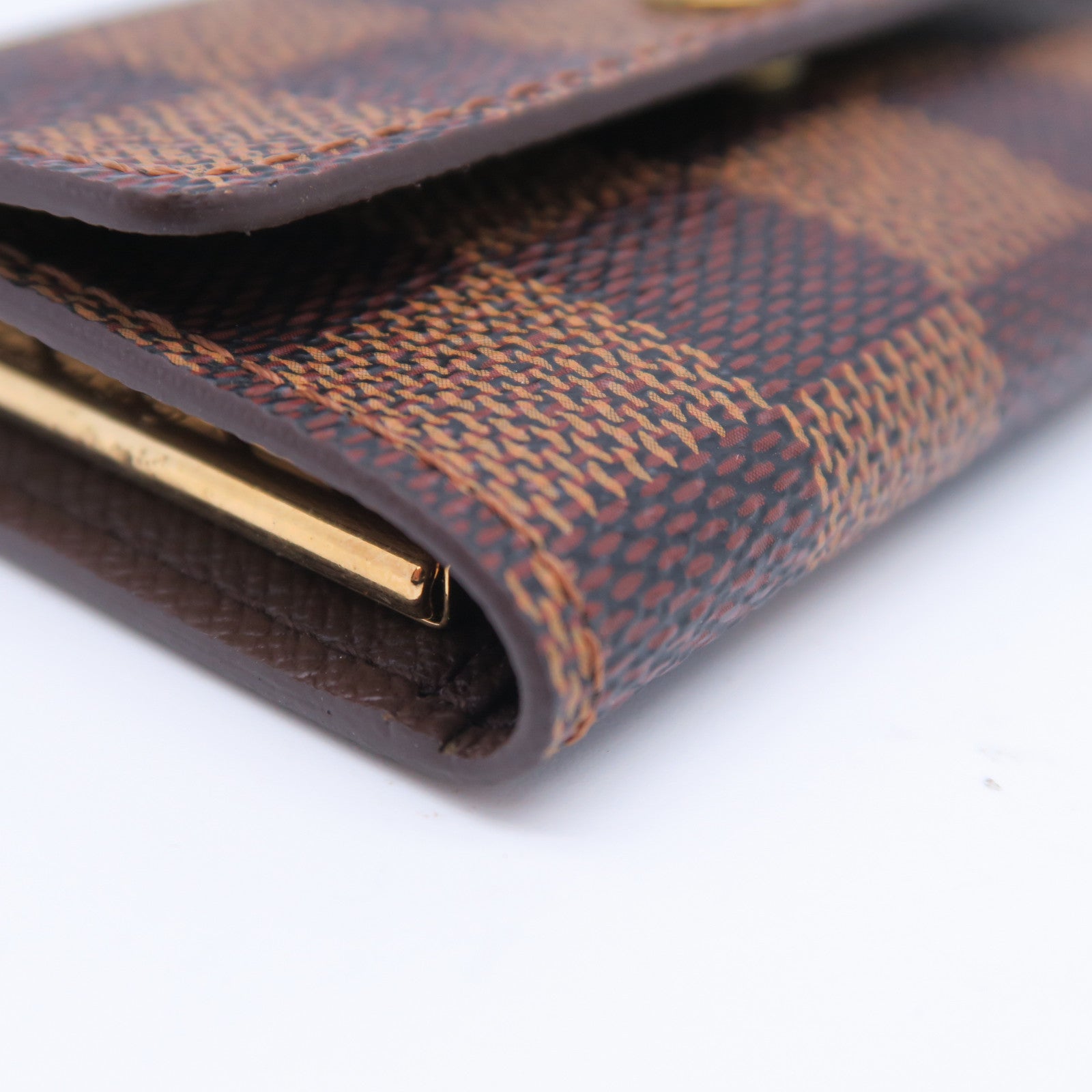 LOUIS VUITTON Damier Key Holder金扣锁匙包棕色