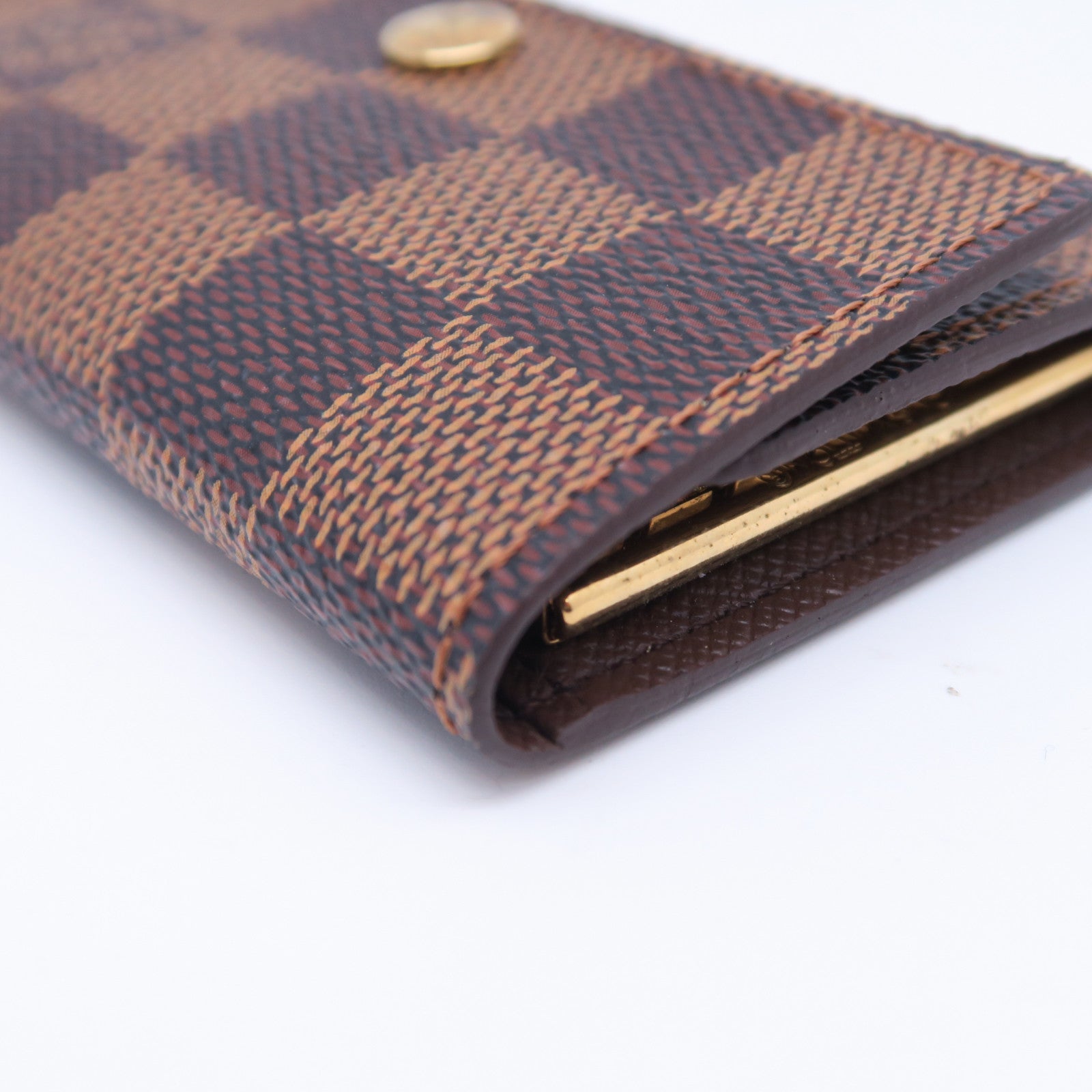 LOUIS VUITTON Damier Key Holder金扣锁匙包棕色