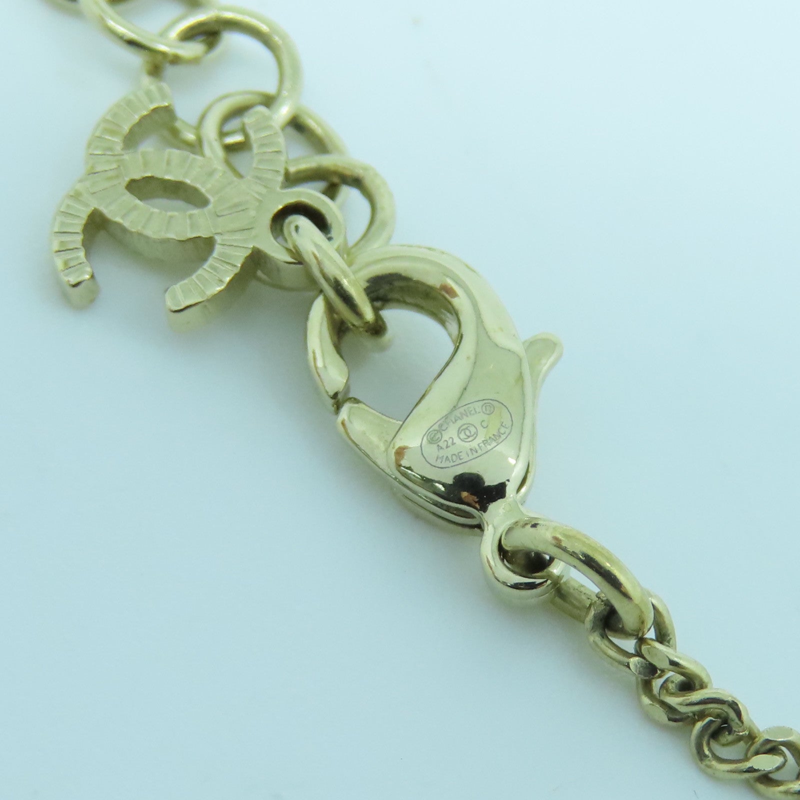 CHANEL 金属Necklace颈錬金色