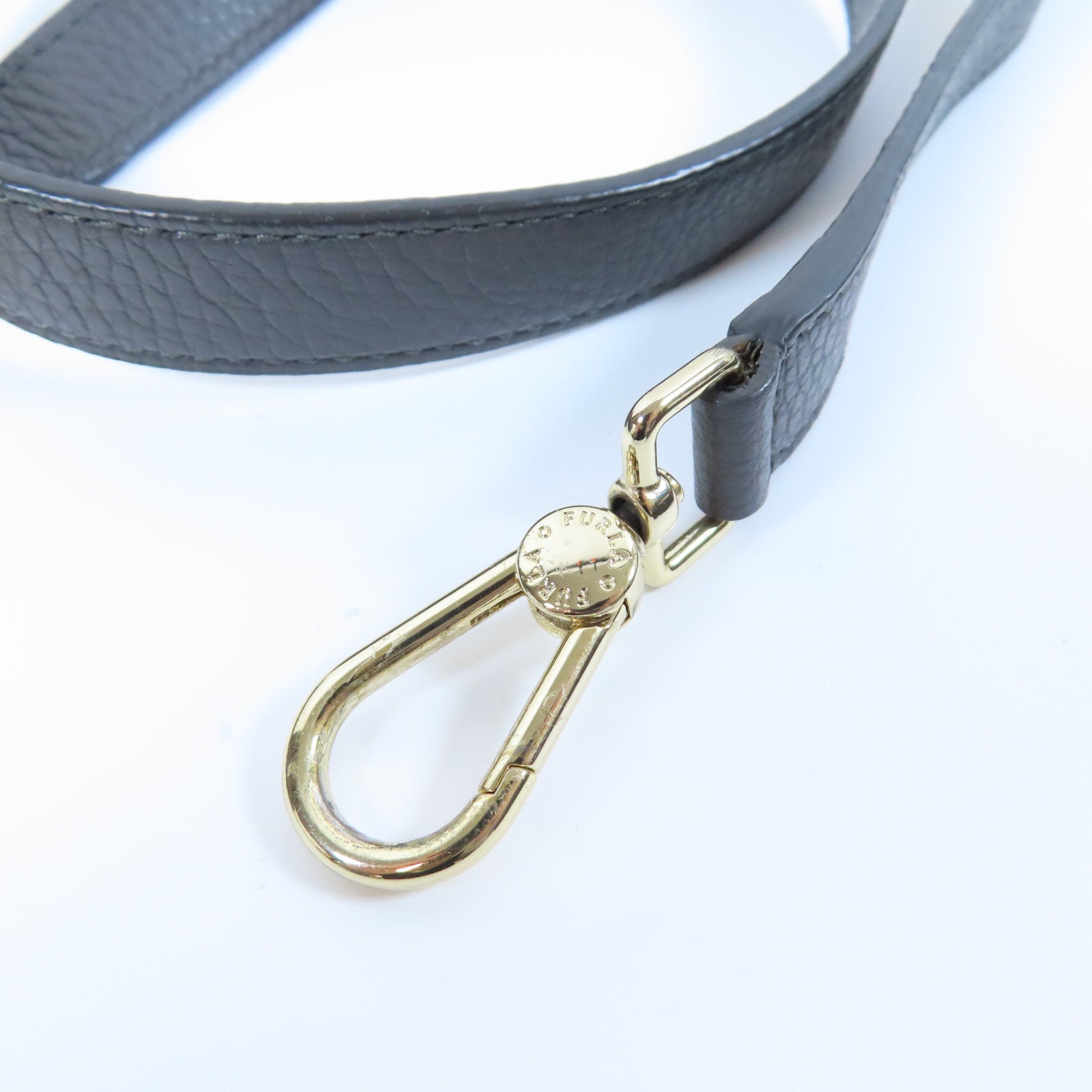 Furla 牛皮皮革2 Way Shoulder Bag金扣手挽肩背兩用袋灰色