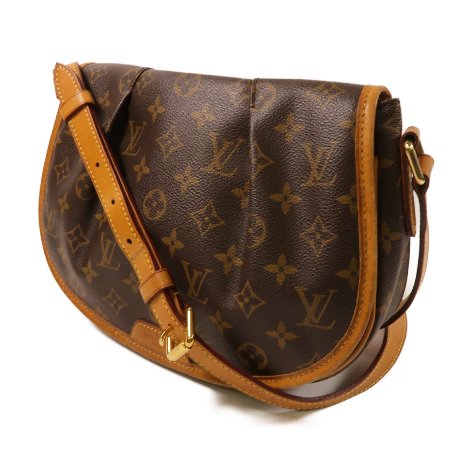 LOUIS VUITTON Monogram Menilmontant PM金扣肩背袋啡色