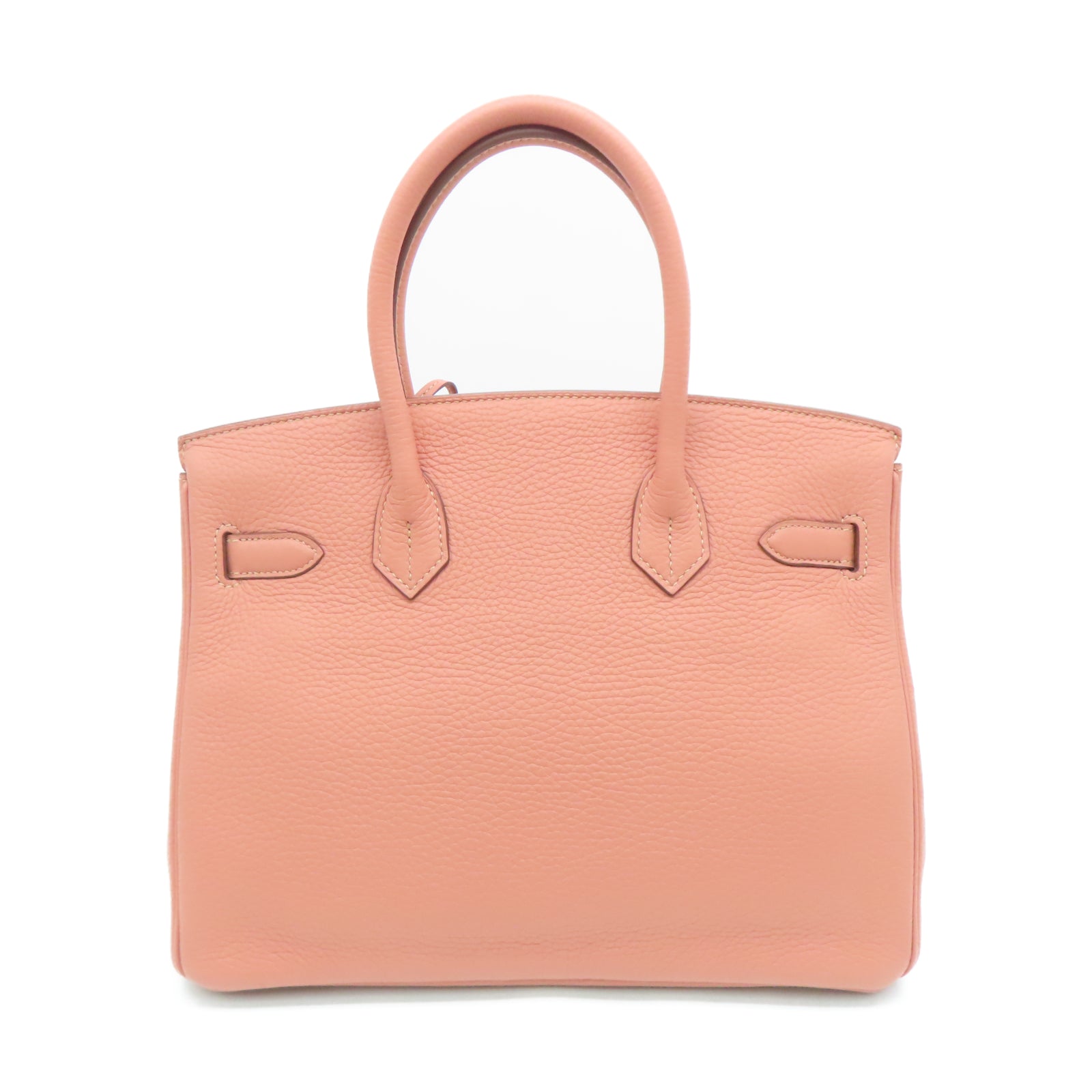 HERMES Taurillon Clemence皮革Birkin 30金扣手挽袋瑰茶粉色