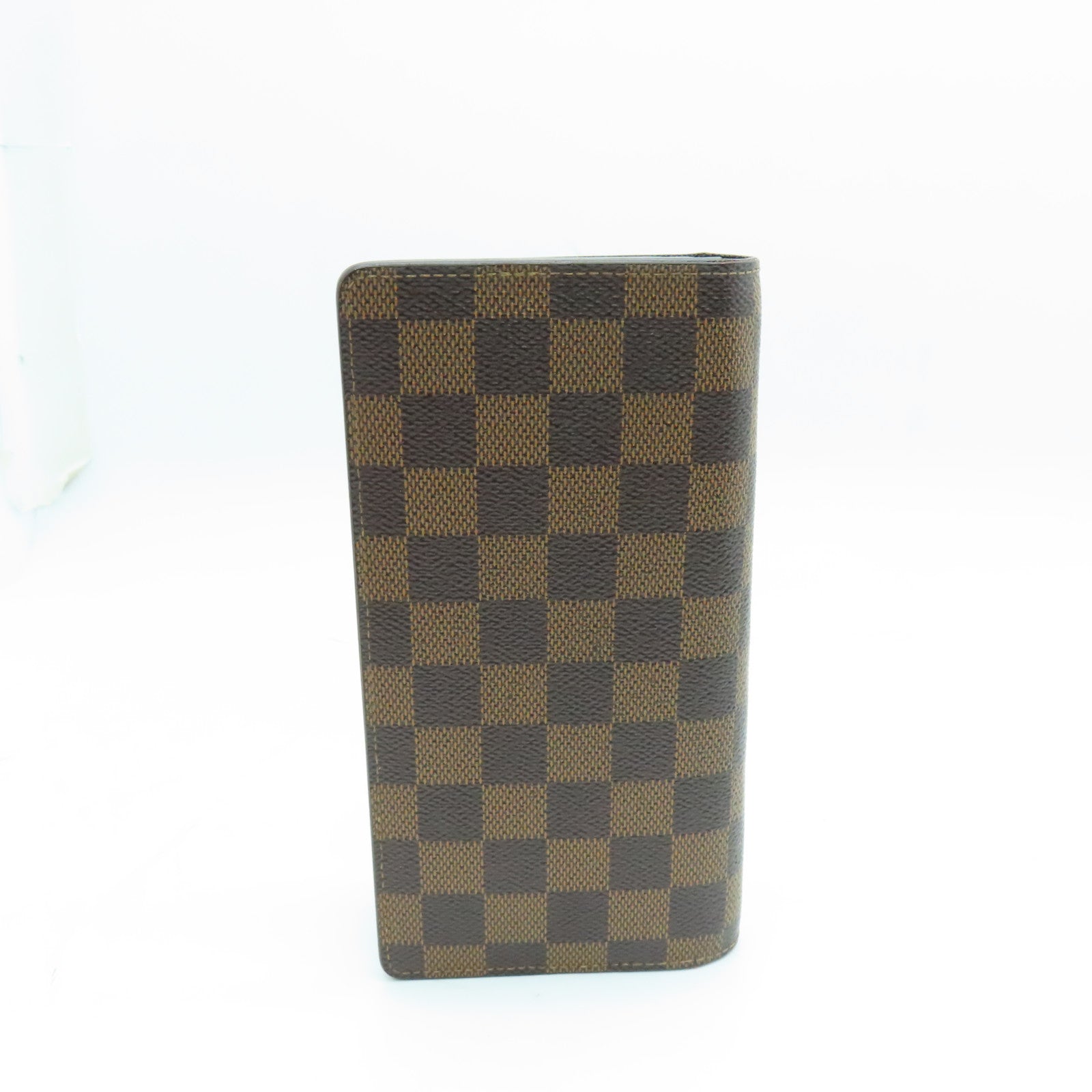 LOUIS VUITTON Damier Brazza Wallet长钱包金扣啡色