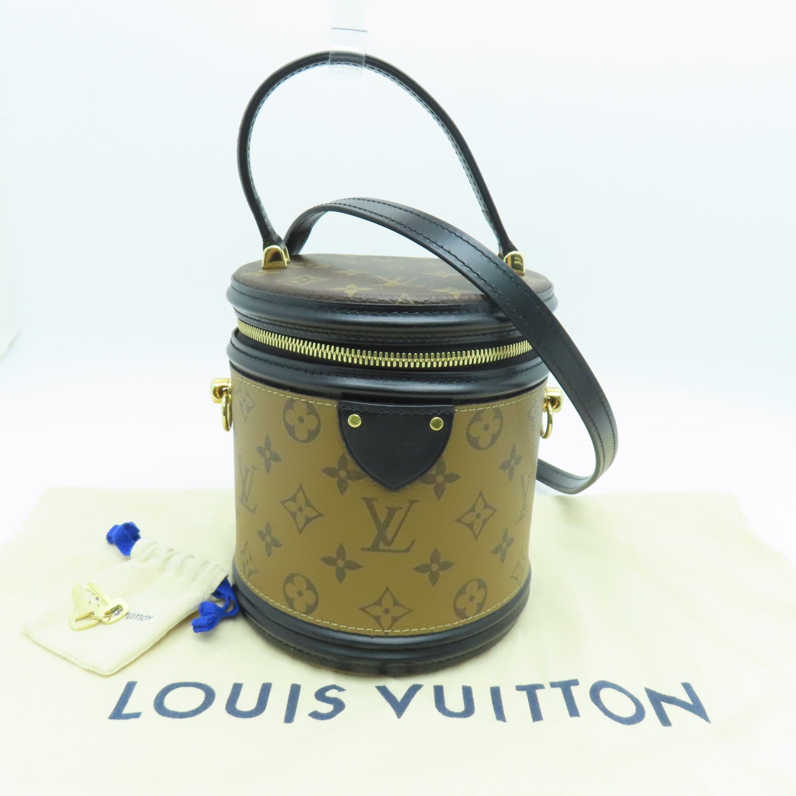 LOUIS VUITTON Monogram Reverse Cannes手挽肩背两用袋啡色