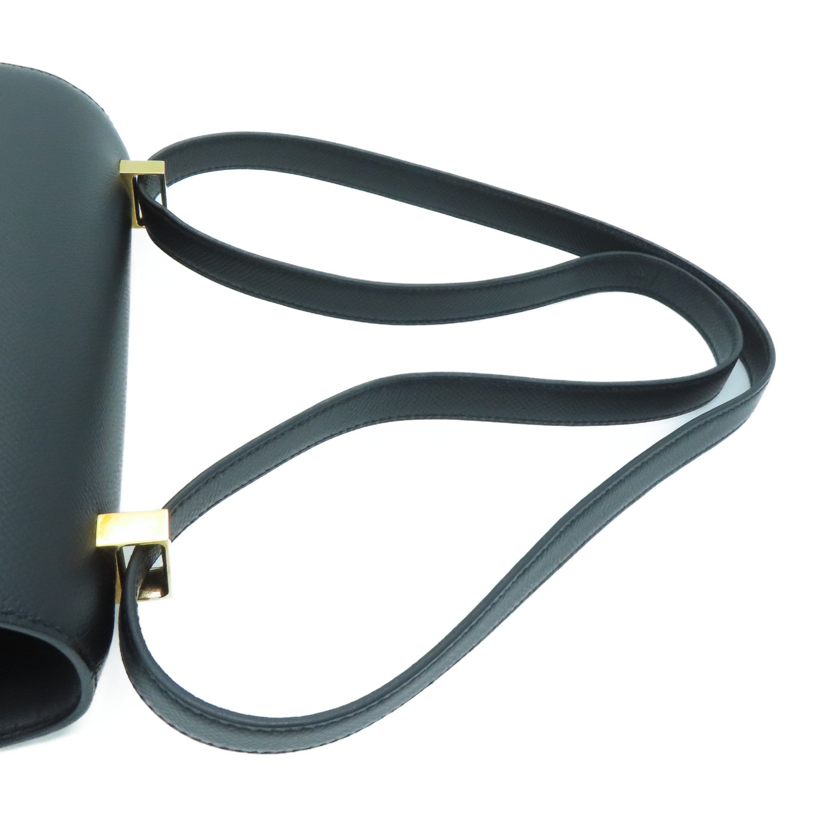 HERMES 【激减优惠】Epsom皮革Constance 24 2 Way Shoulder Bag金扣肩背袋黑色