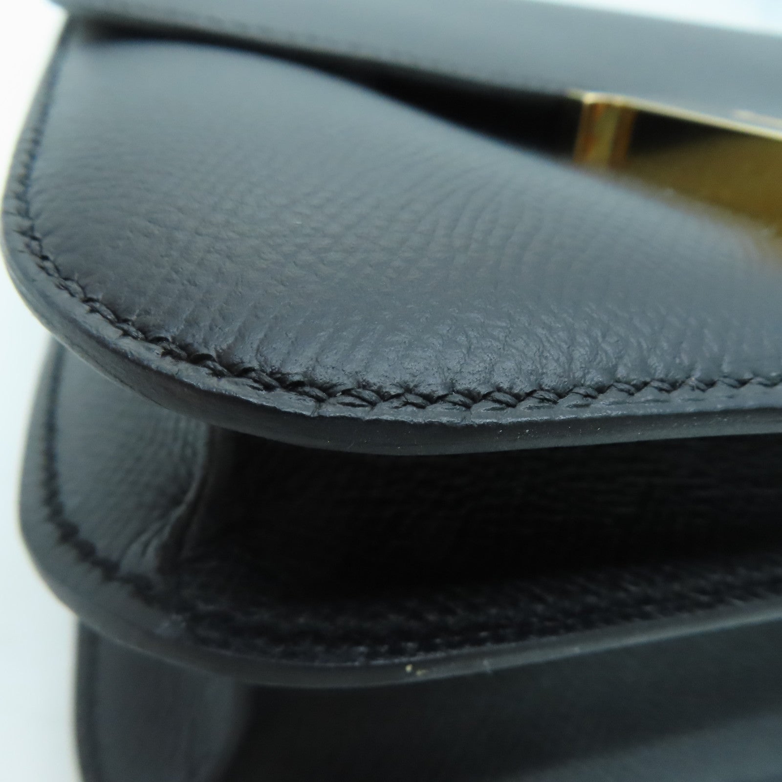 HERMES 【激减优惠】Epsom皮革Constance 24 2 Way Shoulder Bag金扣肩背袋黑色