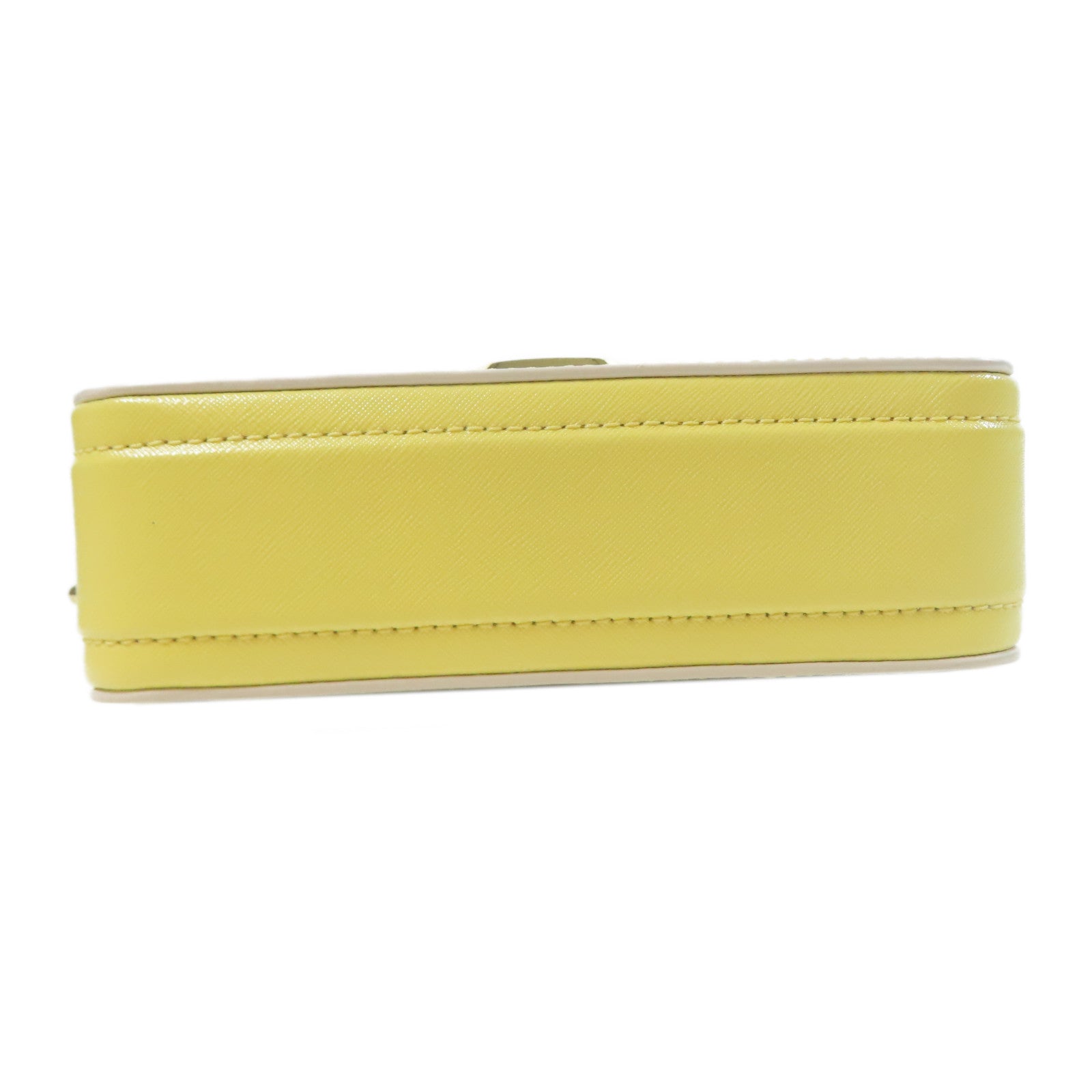 MARC JACOBS 牛皮皮革Shoulder Bag金扣手挽肩背兩用袋黃色